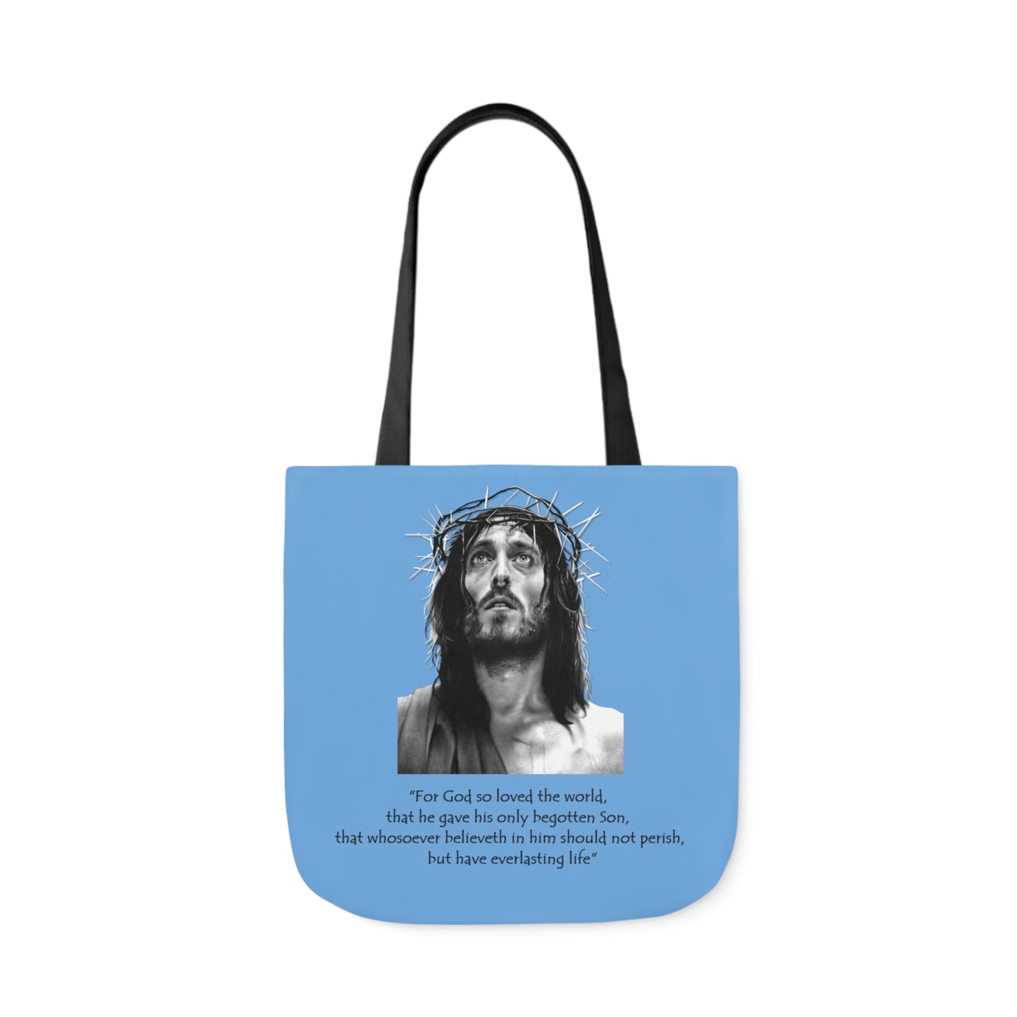 John 3:16 - Canvas Tote Bag, 5-Color Straps - Religion - Easter