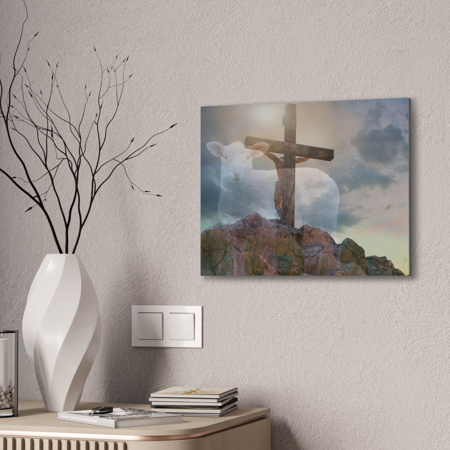 The Lamb of God - Canvas Stretched, 0.75" - Easter - Mother's Day - Father's Day