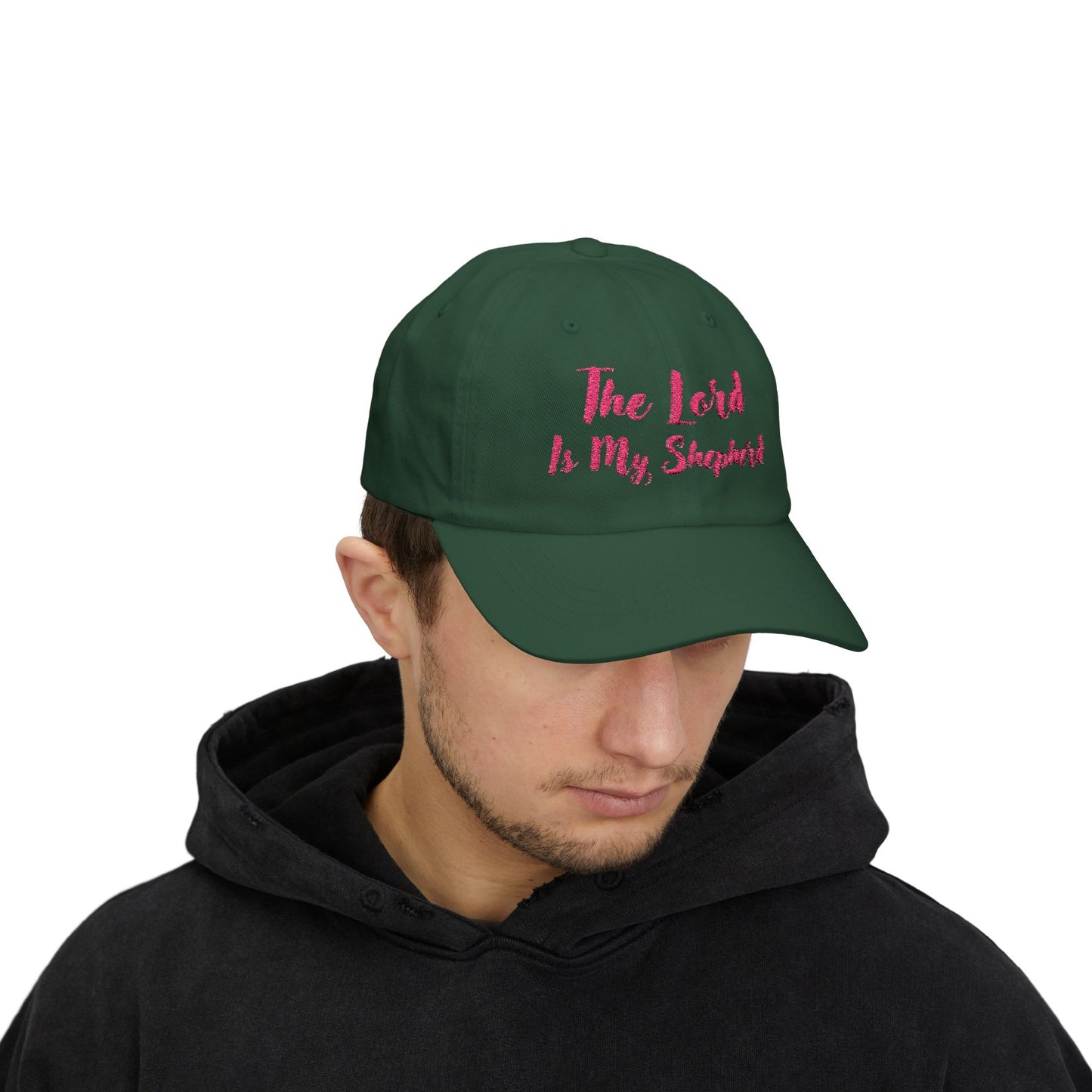 The Lord is My Shepherd in Pink- Embroidered - Classic Dad Baseball Cap - Easter - Mother's Day - Father's Day