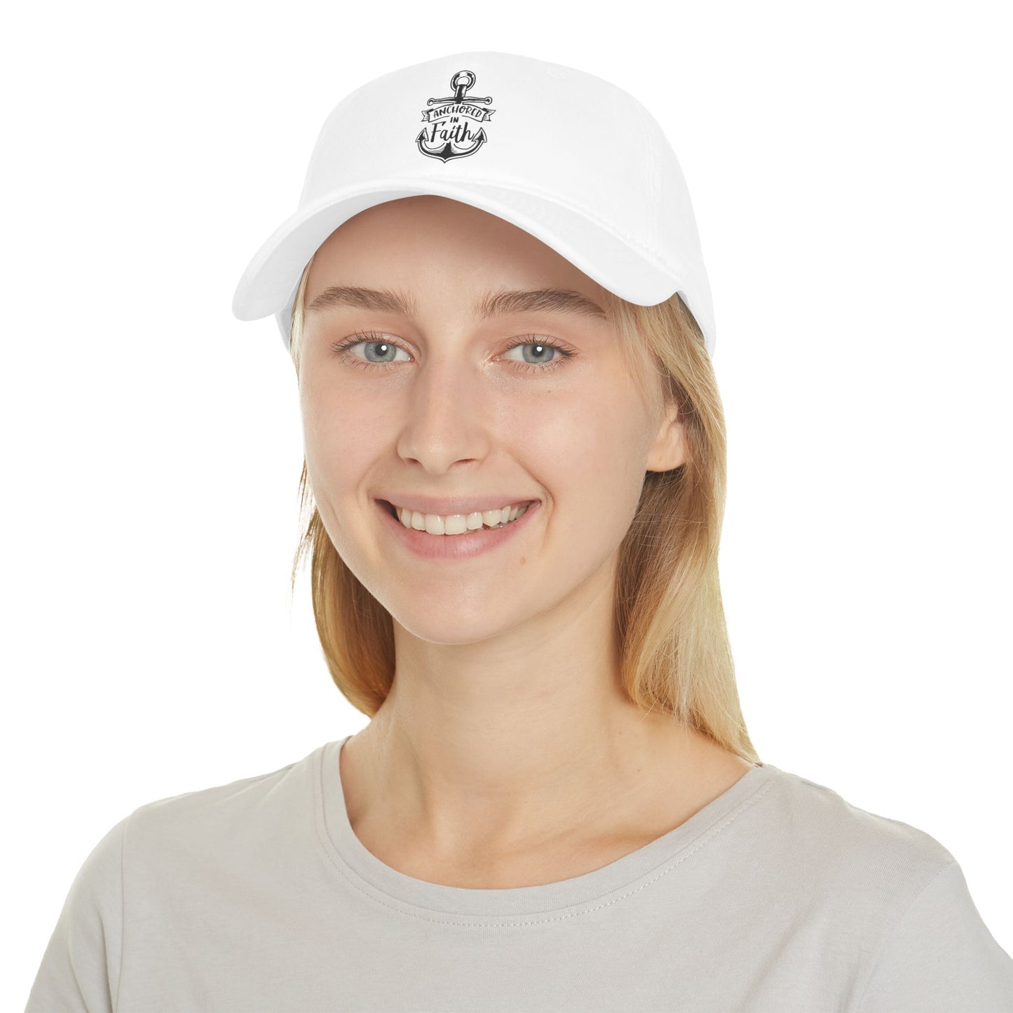 Anchored in Faith - Low Profile Ball Cap - Religion