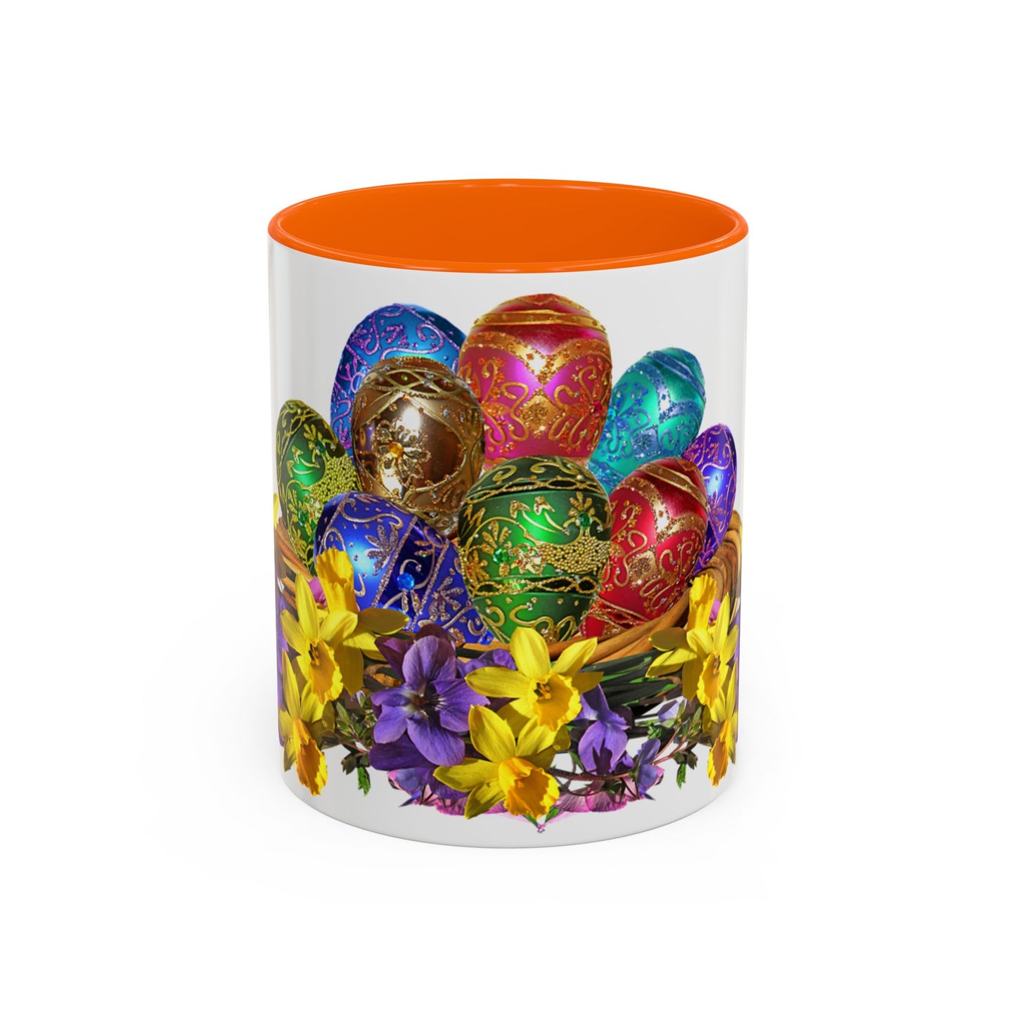 Easter Eggs - Accent Coffee Mug (11, 15oz) - Easter