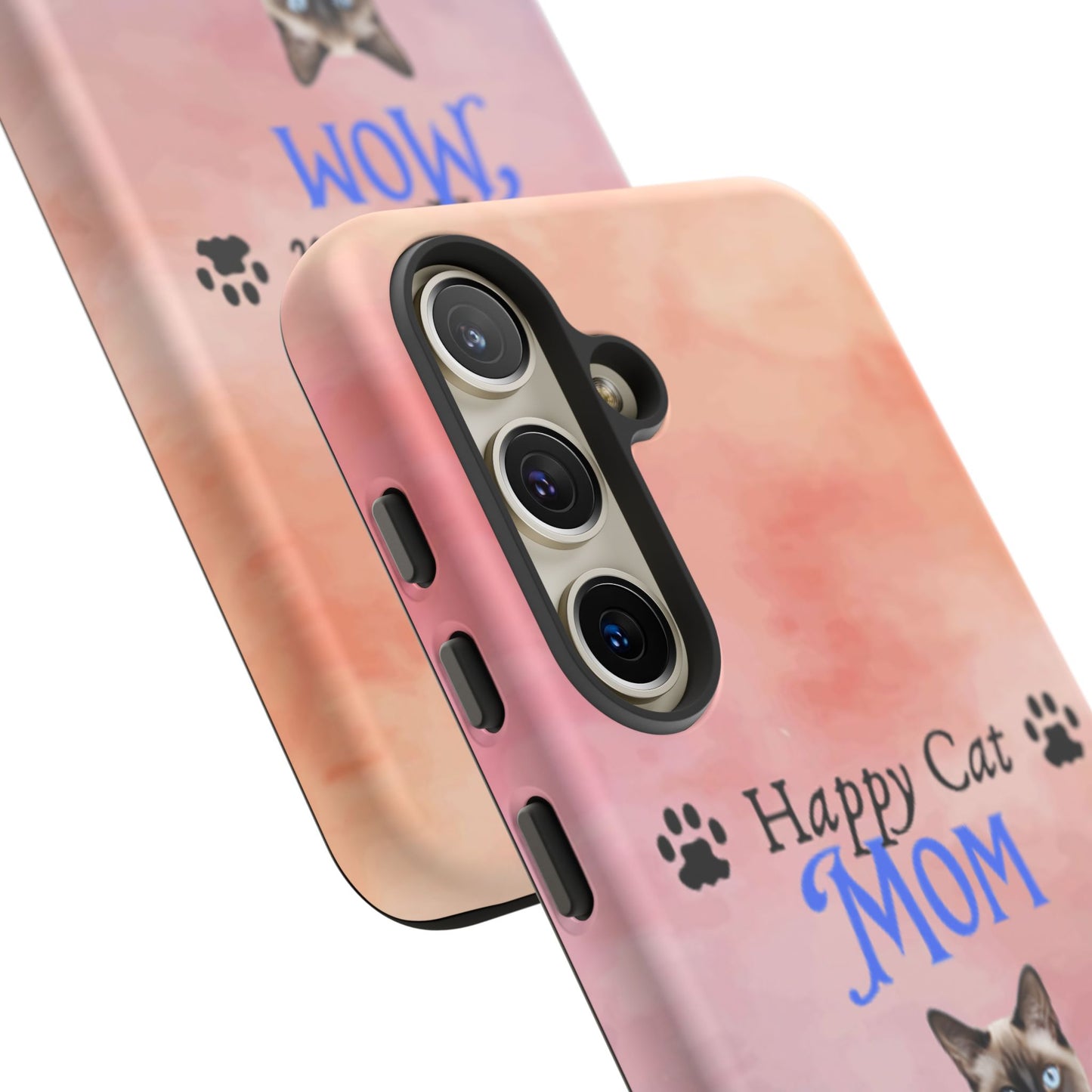 Happy Cat Mom - Personalized - Whimsical Phone Cases - Mother's Day