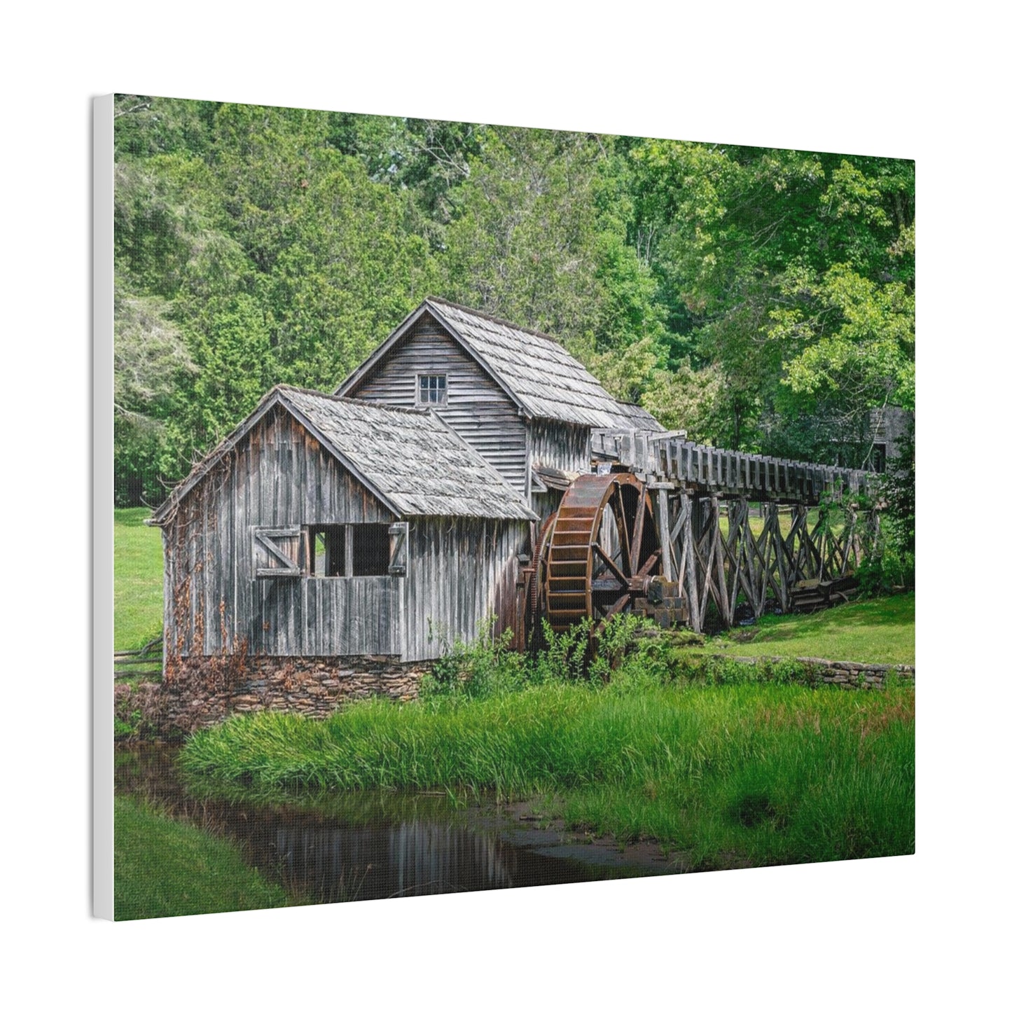 Water Wheel - Canvas Stretched, 0.75"