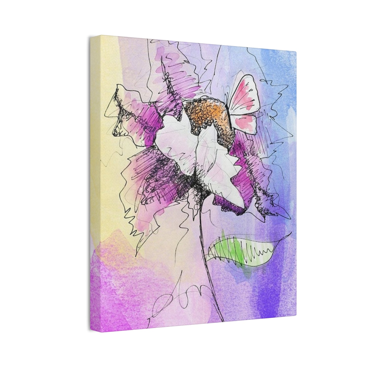 Abstract Flower - Canvas Stretched, 0.75"