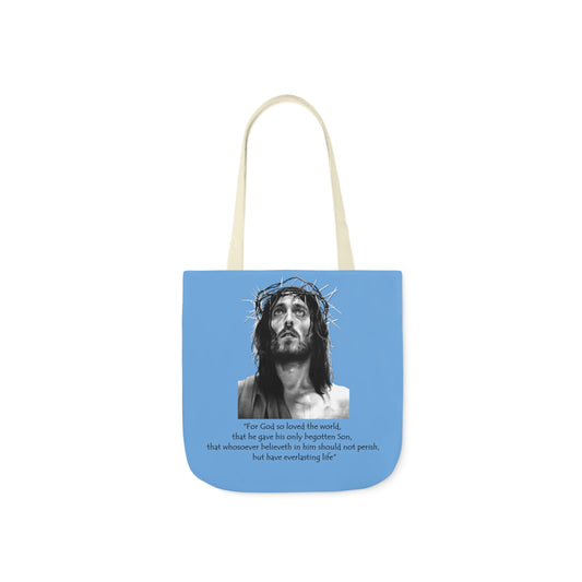 John 3:16 - Canvas Tote Bag, 5-Color Straps - Religion - Easter