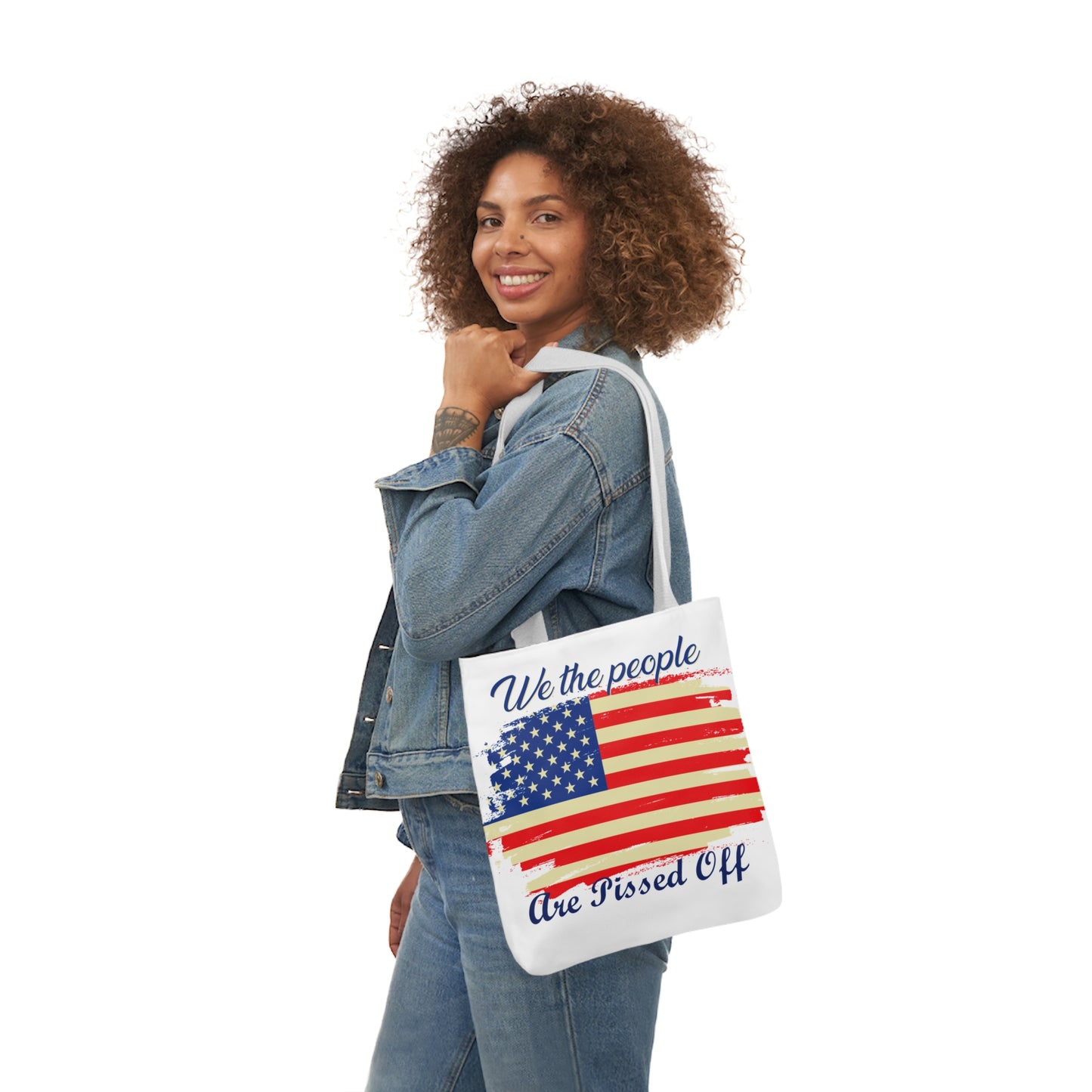 We the People - Canvas Tote Bag, 5-Color Straps - Veterans - Patriotic