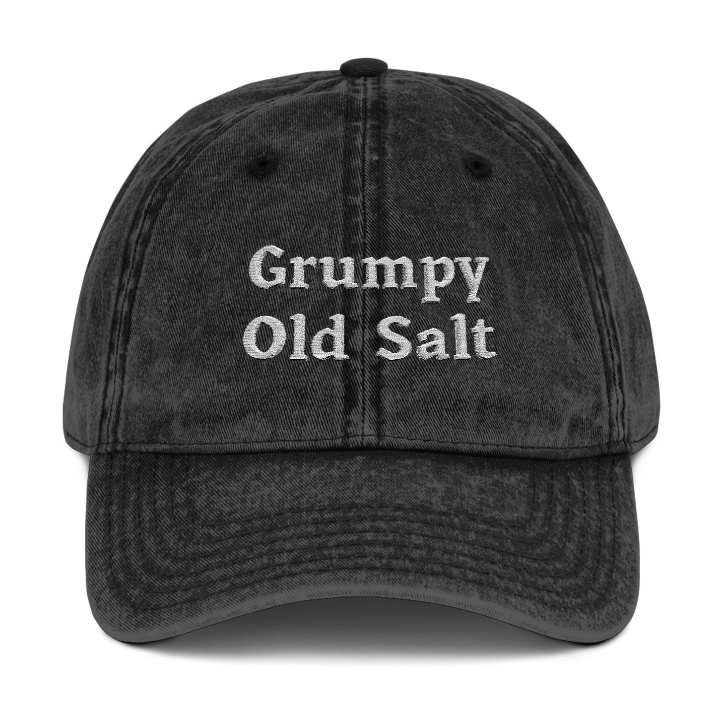 Grumpy Old Vet - Embroidered - Vintage Cap (Embroidery) - Ball Cap - Father's Day - Veterans