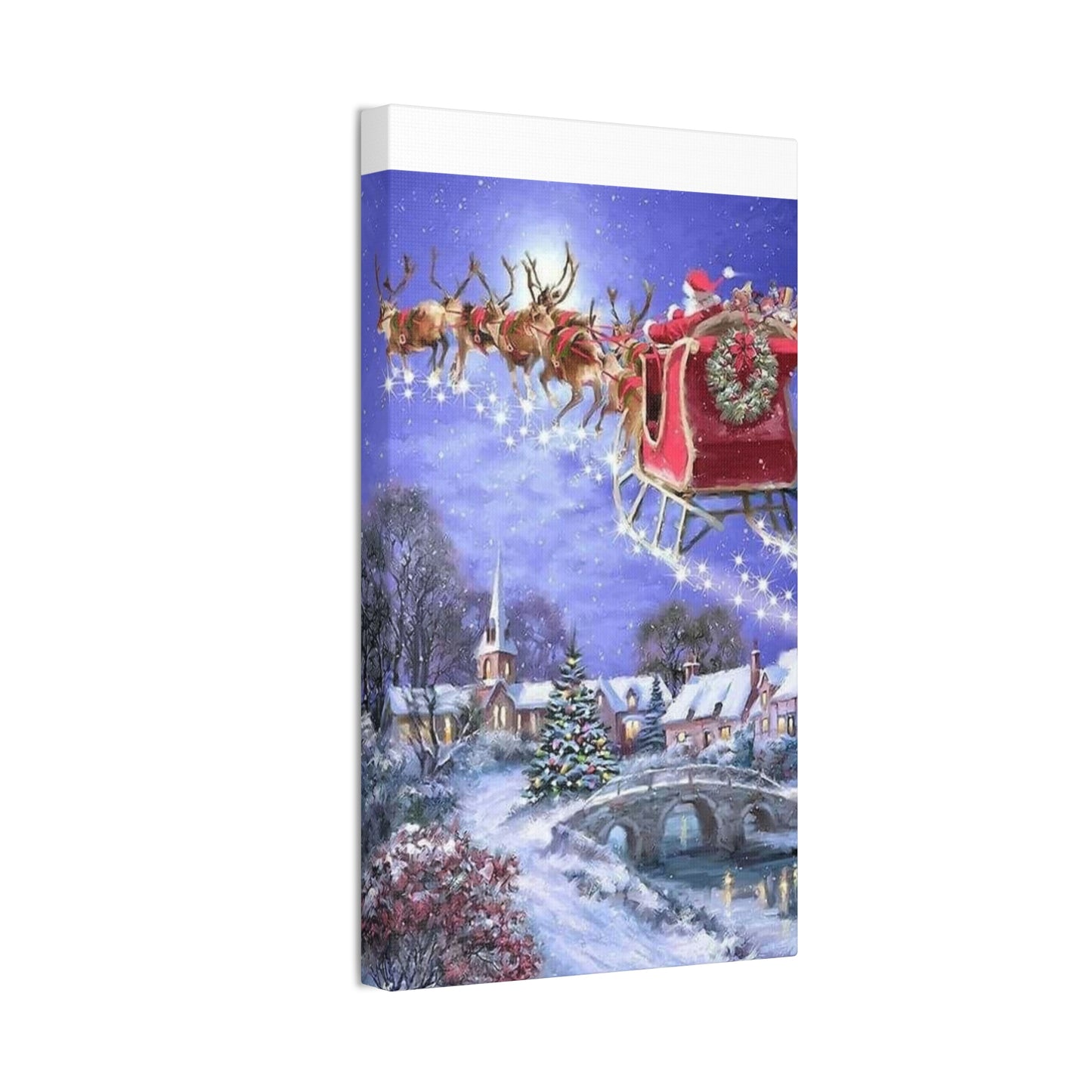 Santa's Coming - Canvas Stretched, 0.75" Christmas