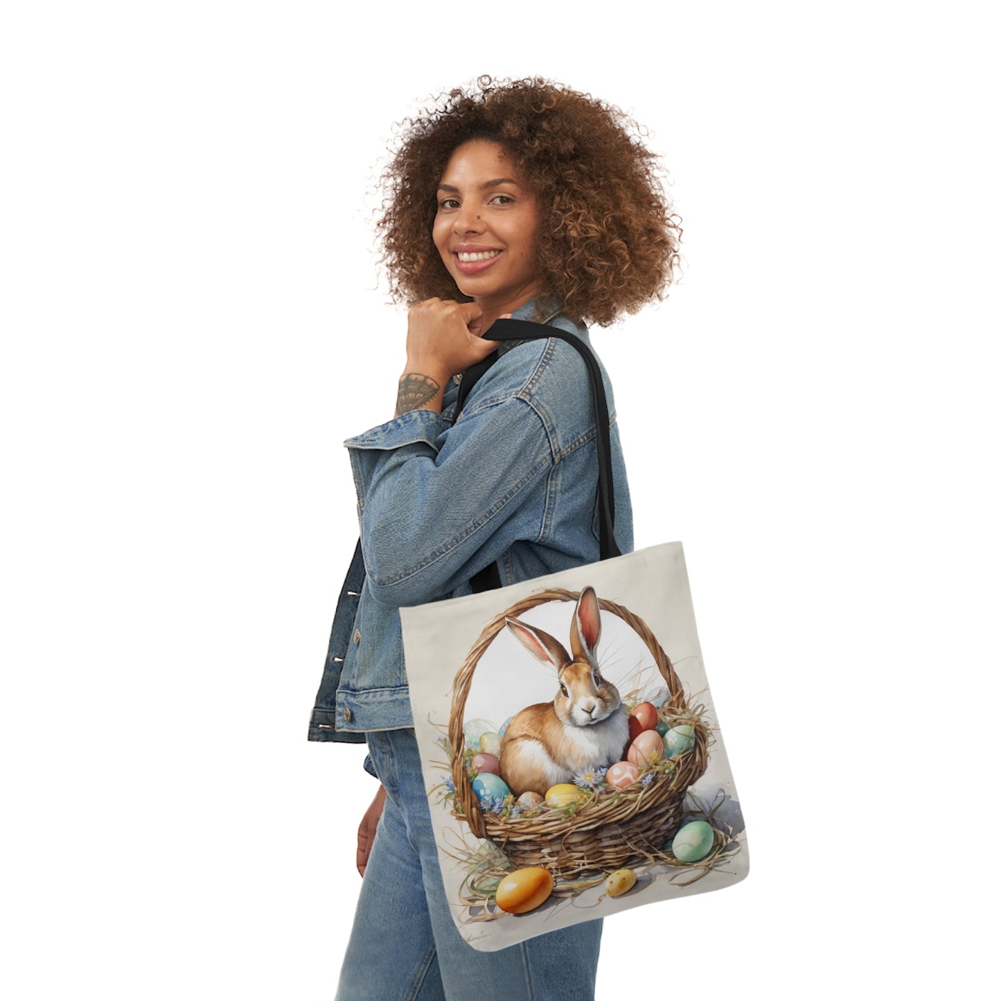 Easter - Canvas Tote Bag, 5-Color Straps -