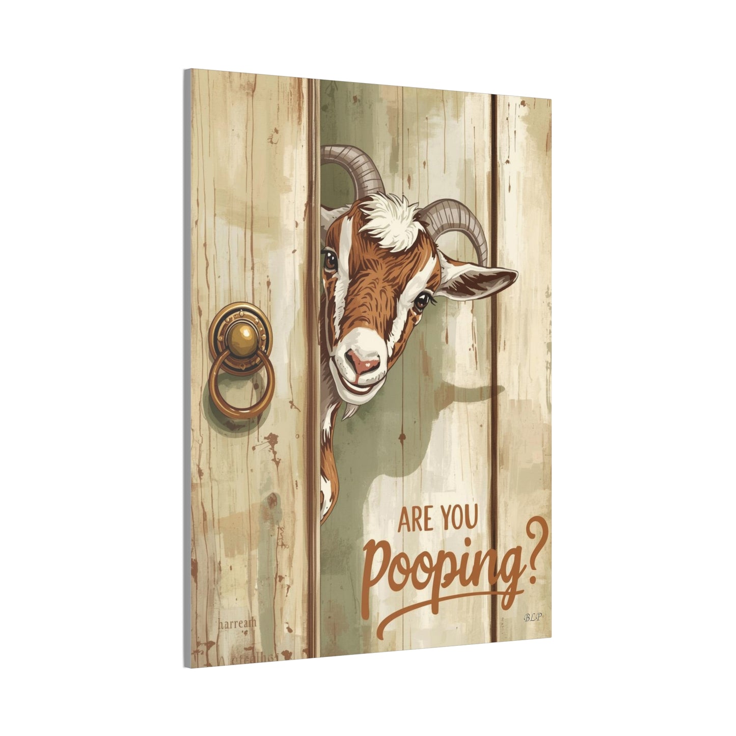 Are You Pooping - Canvas Stretched, 0.75" - 2026 Wall Art - Bathroom Humor