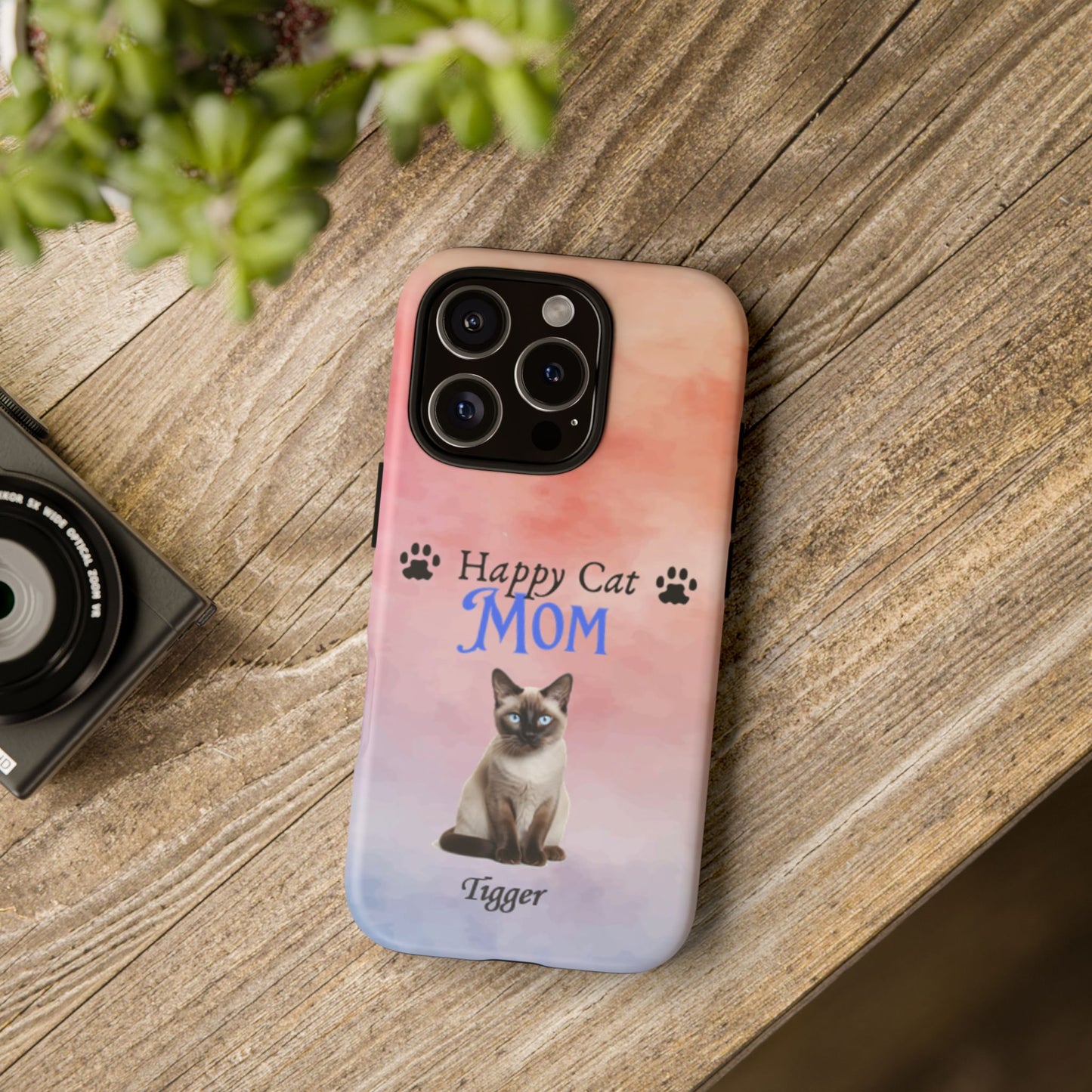 Happy Cat Mom - Personalized - Whimsical Phone Cases - Mother's Day