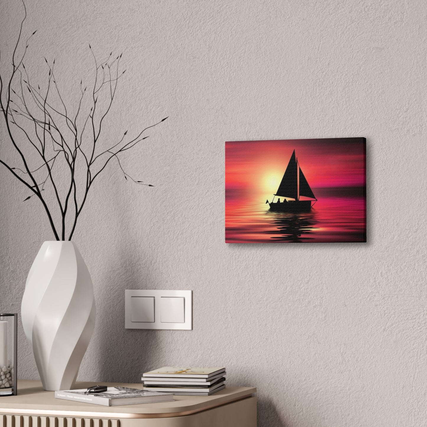 Sailing at Sunset - Canvas Stretched, 0.75"