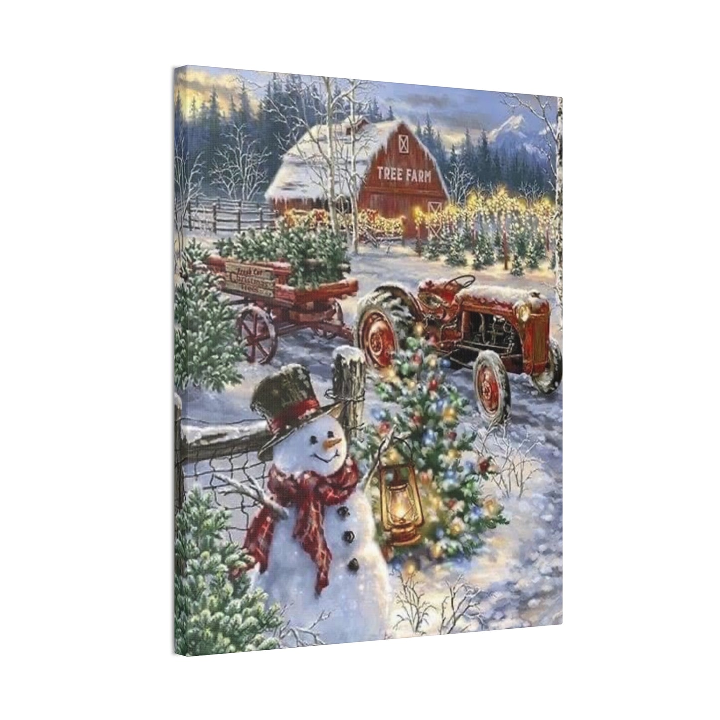 On the Farm - Canvas Stretched, 0.75" Christmas