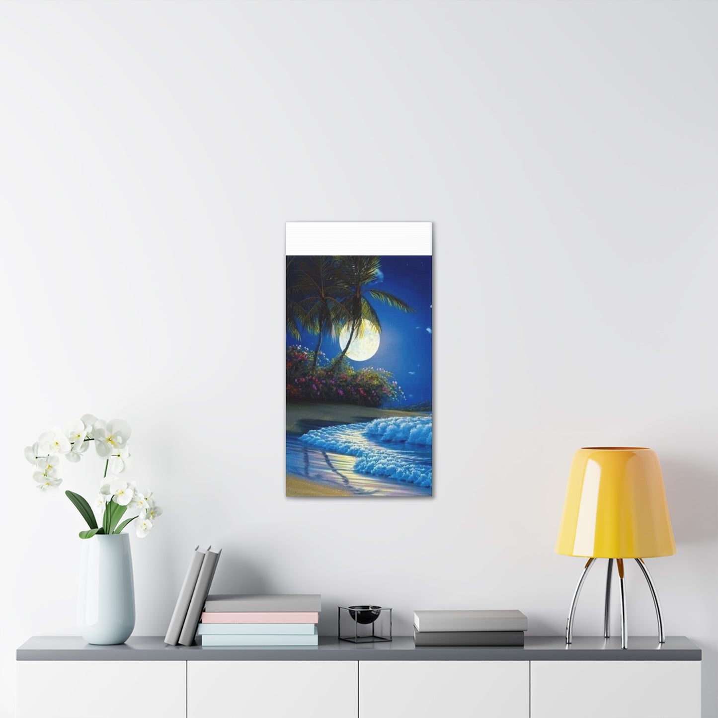 Desert Island Moon Light - Canvas Stretched, 0.75"