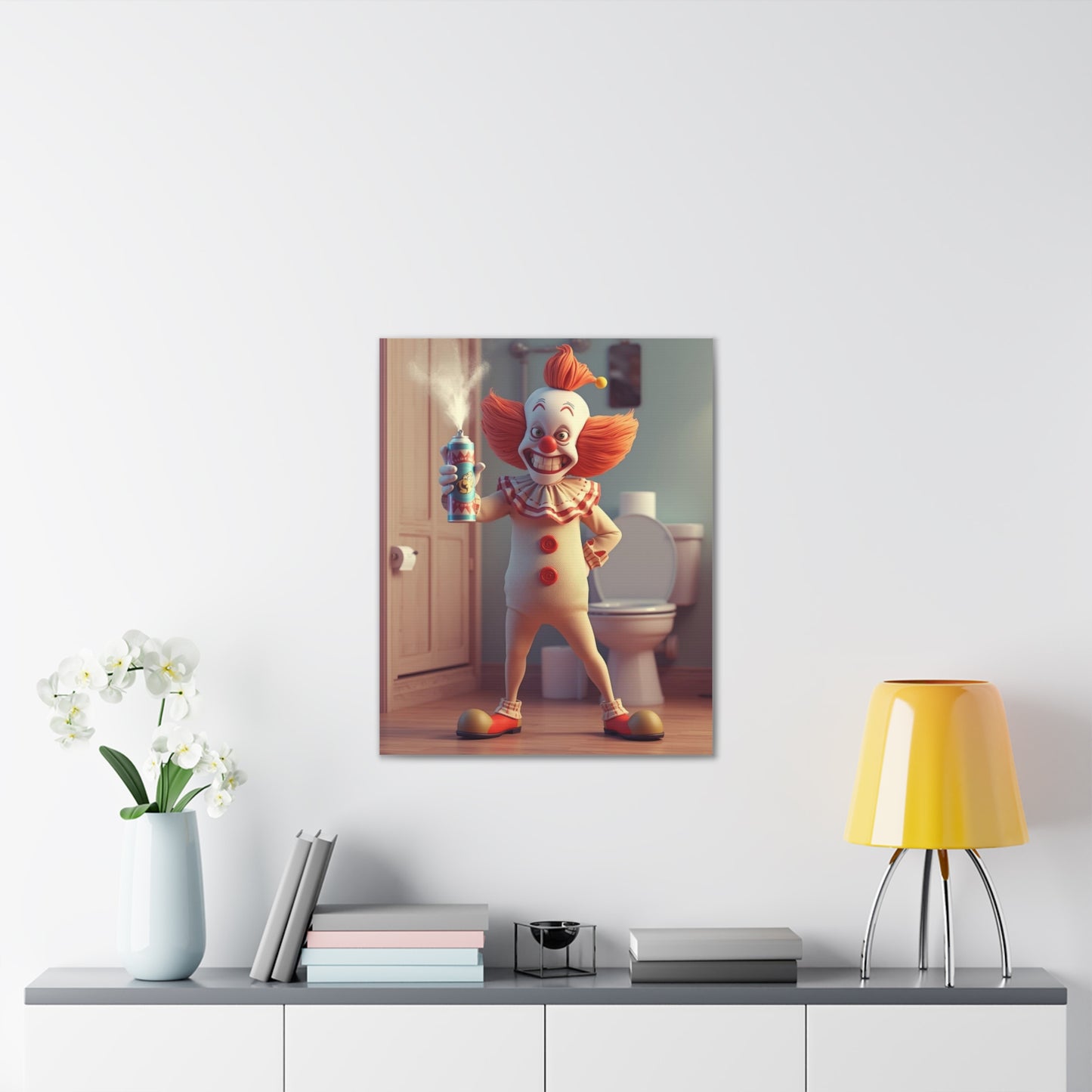 Clown - Canvas Stretched, 0.75" - Wall art 2026 - Bathroom Humor