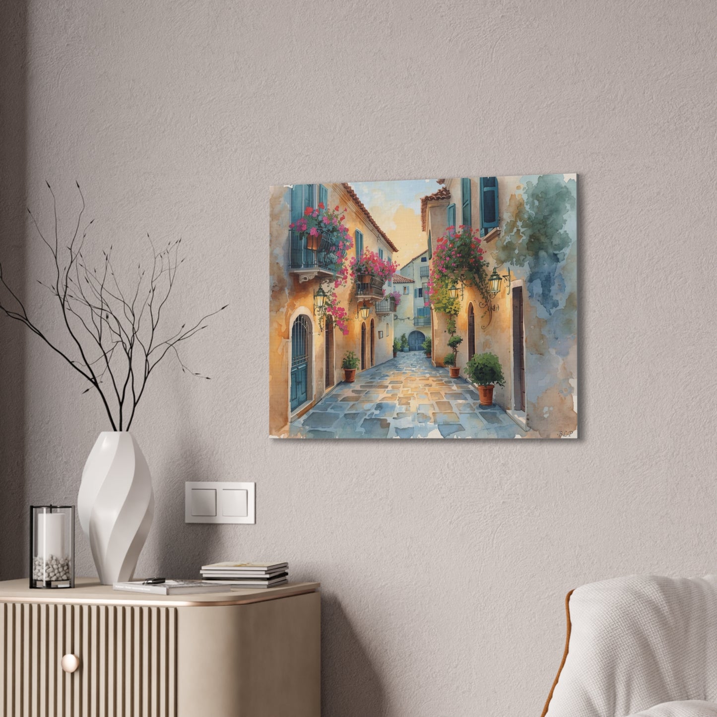 Old Italian Street - Canvas Stretched, 0.75"- 2026 Wall Art Places