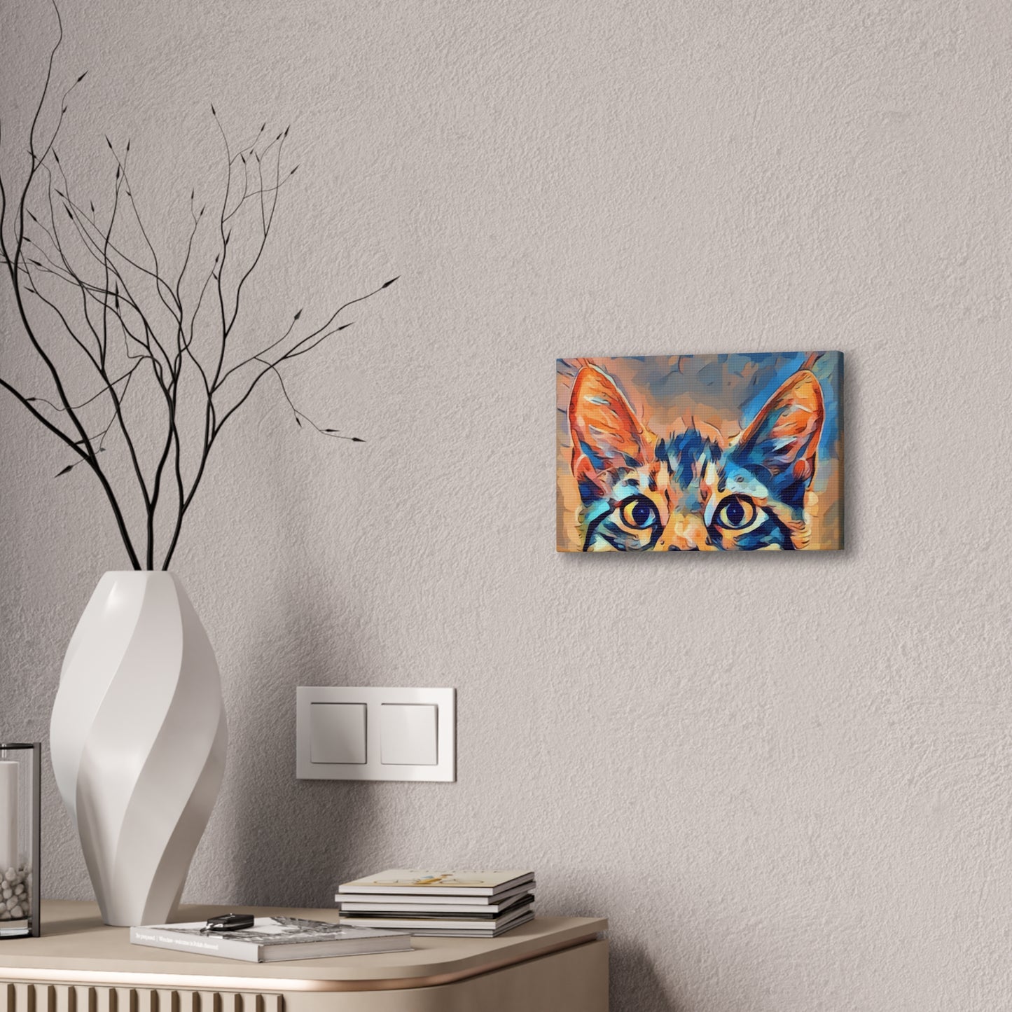 Spying Kitty - Canvas Stretched, 0.75"