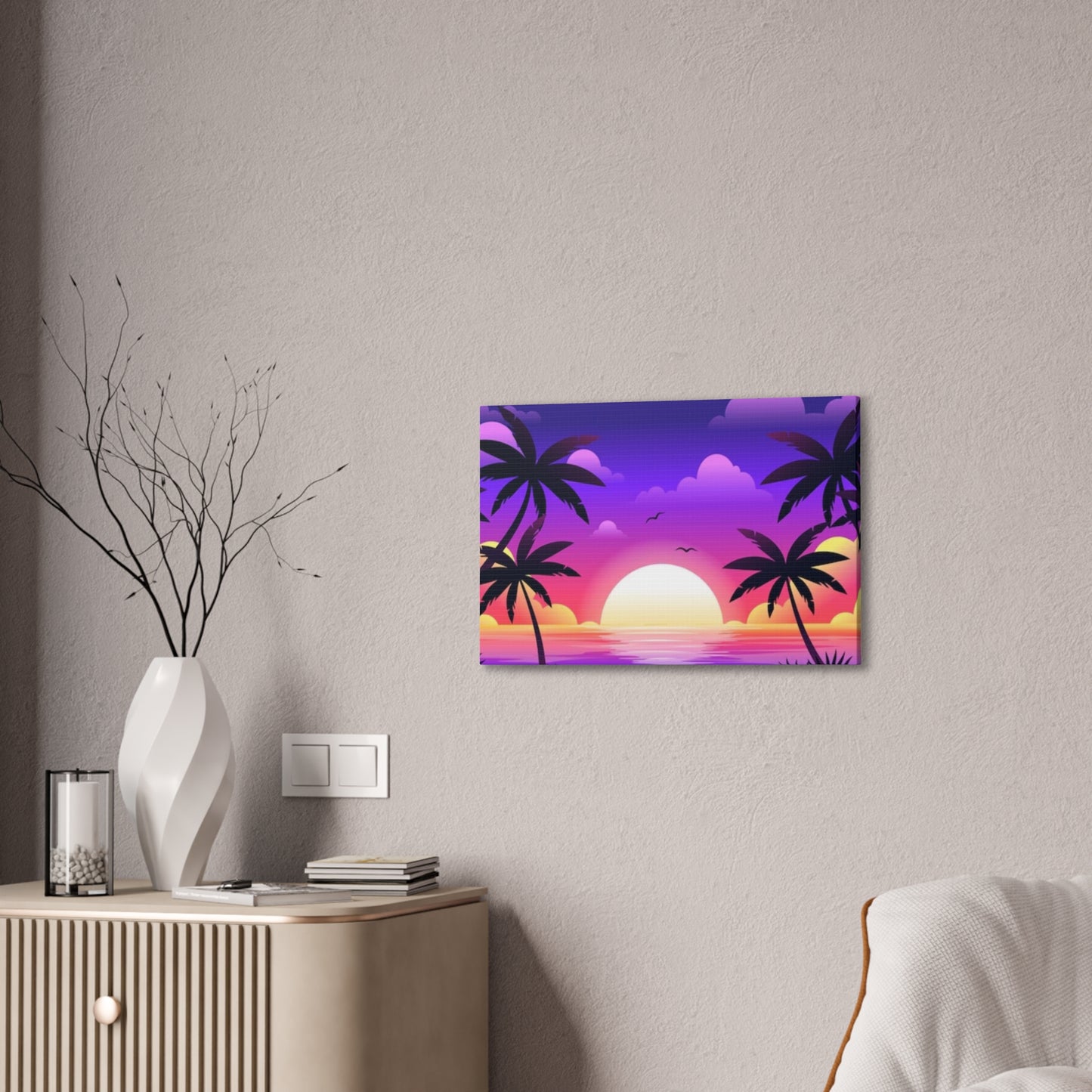 Island Sunset - Canvas Stretched, 0.75"