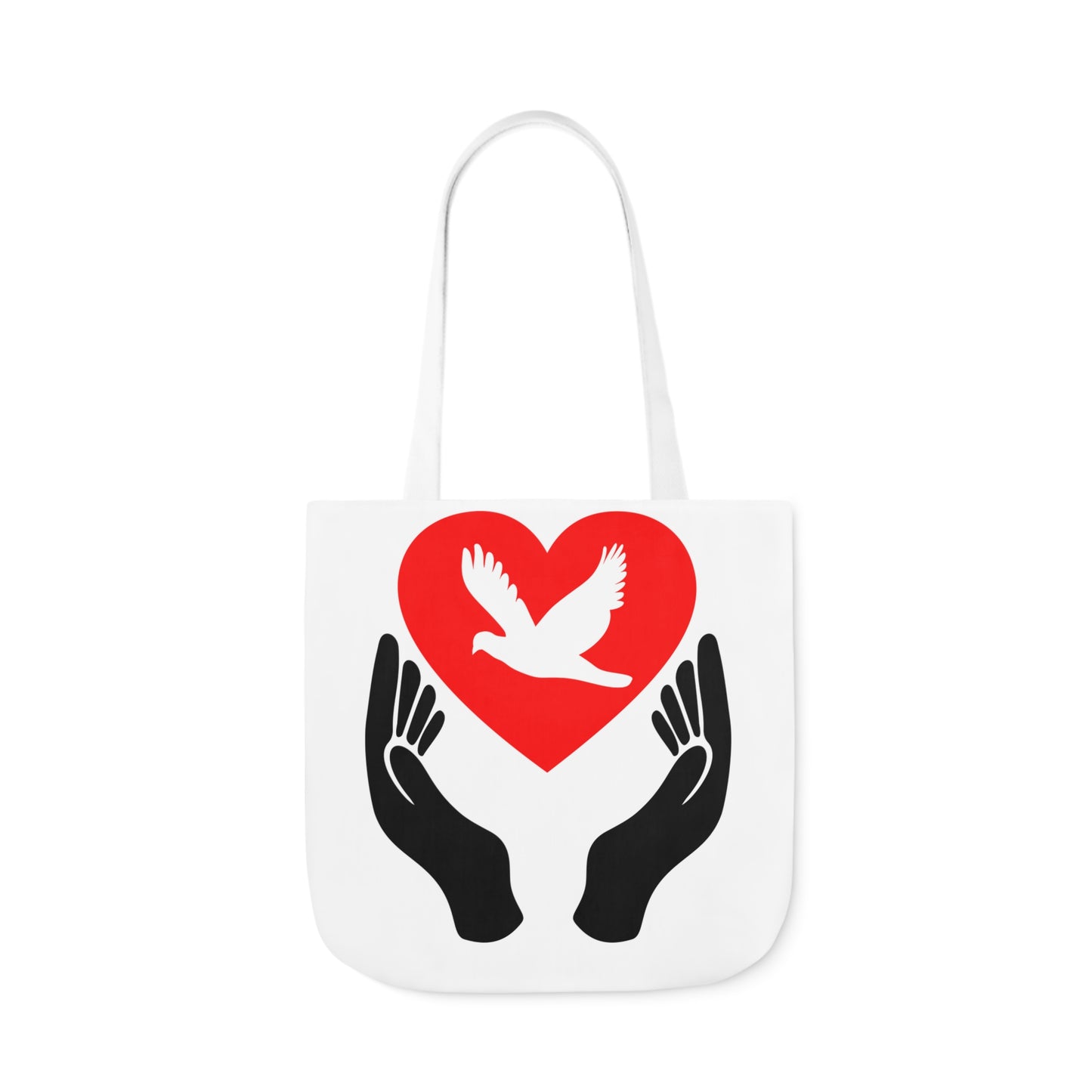 Heart and Hands - Canvas Tote Bag, 5-Color Straps