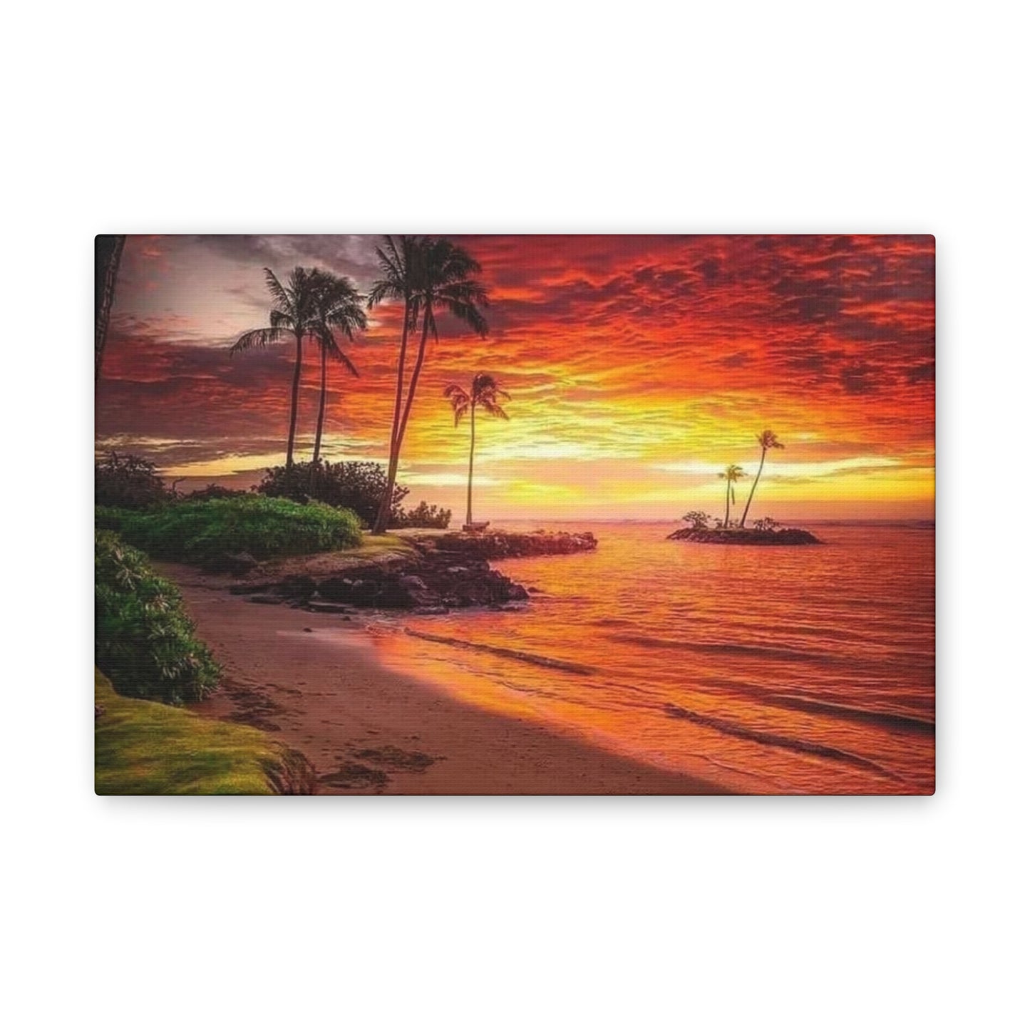 Sunset Island - Canvas Stretched, 0.75"