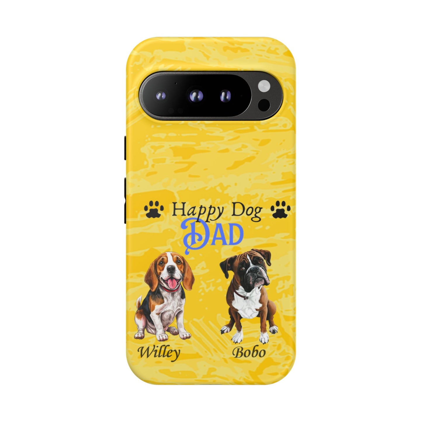 Happy Dog Dad - Personalized - Whimsical Phone Cases - Father's Day