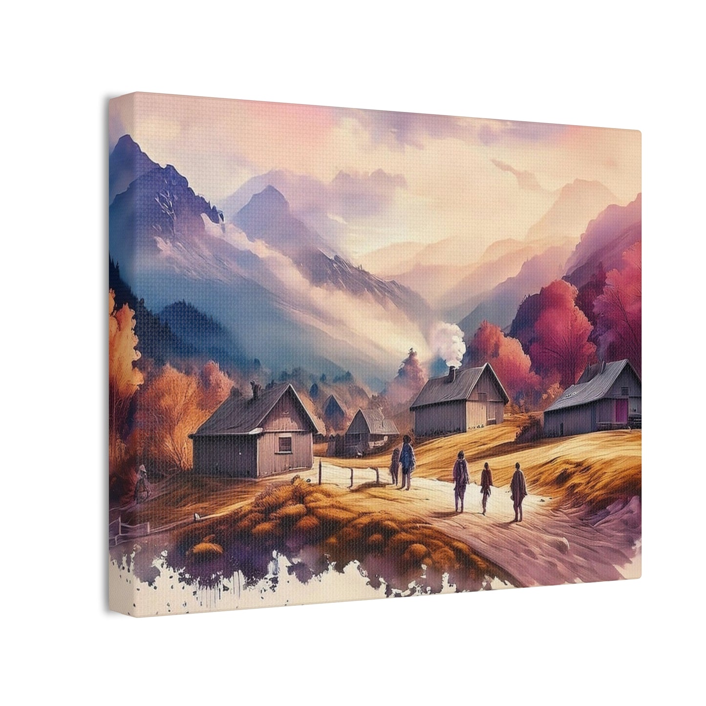 Village - Canvas Stretched, 0.75"