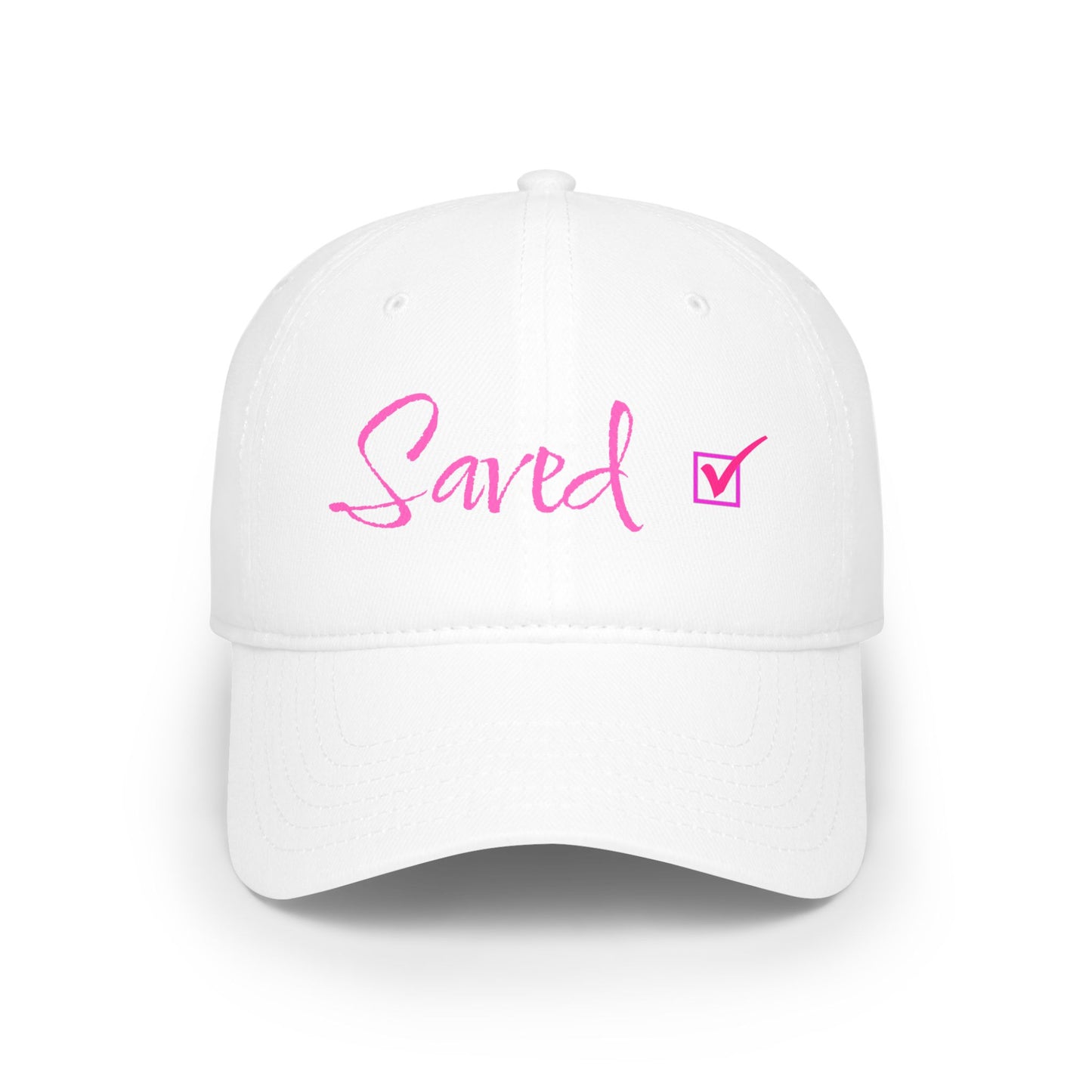 Saved - Pink - Low Profile Baseball Cap - Easter - Mother's Day - Father's Day - Easter 1