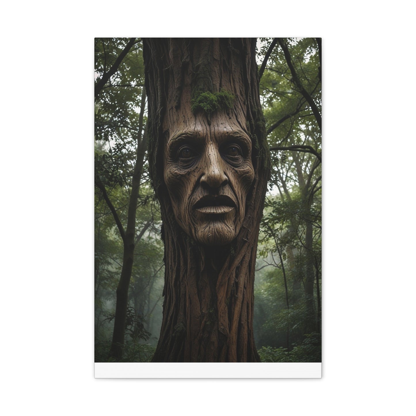 Face in the tree - Canvas Stretched, 0.75"