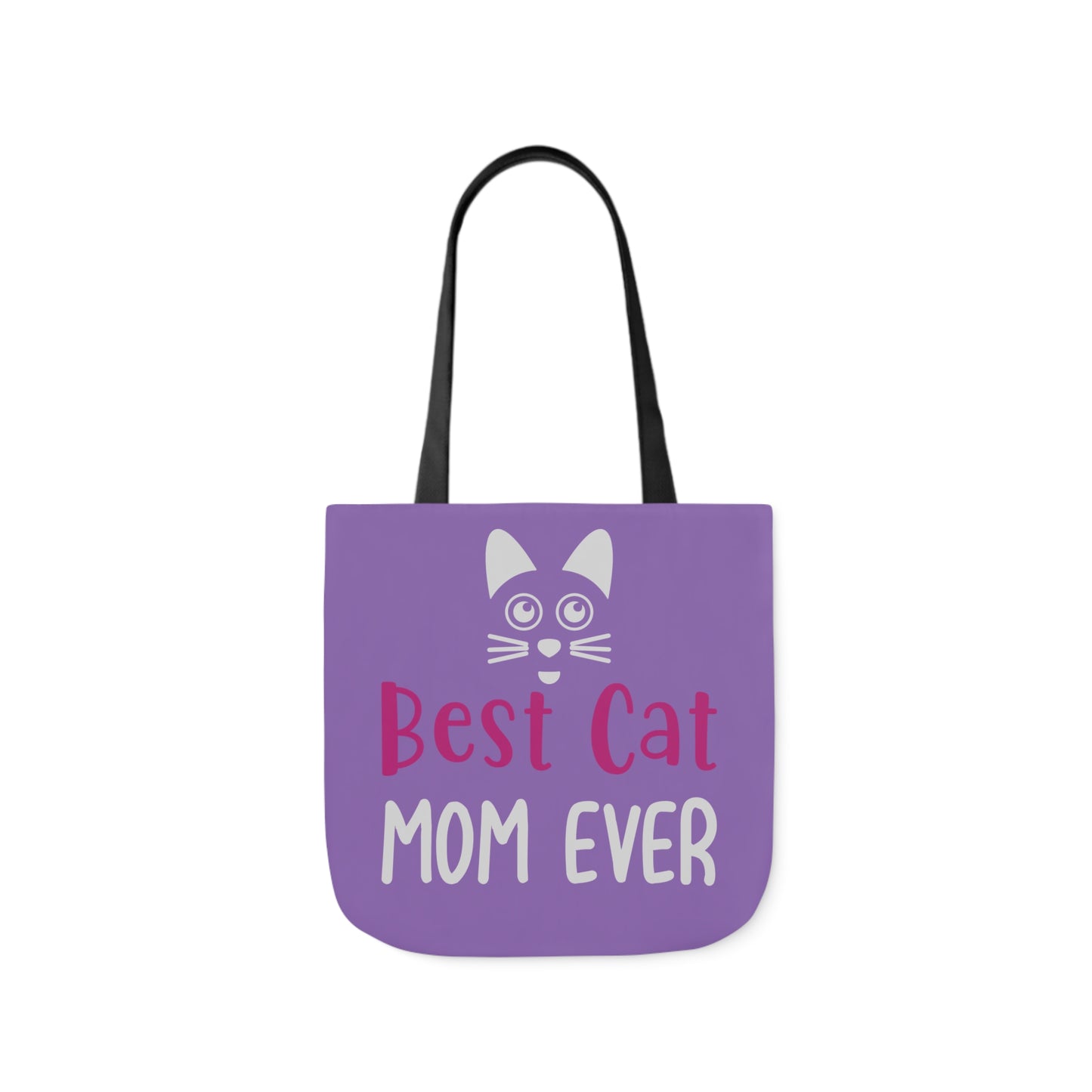 Best Cat Mom Ever - Canvas Tote Bag, 5-Color Straps - Mother's Day