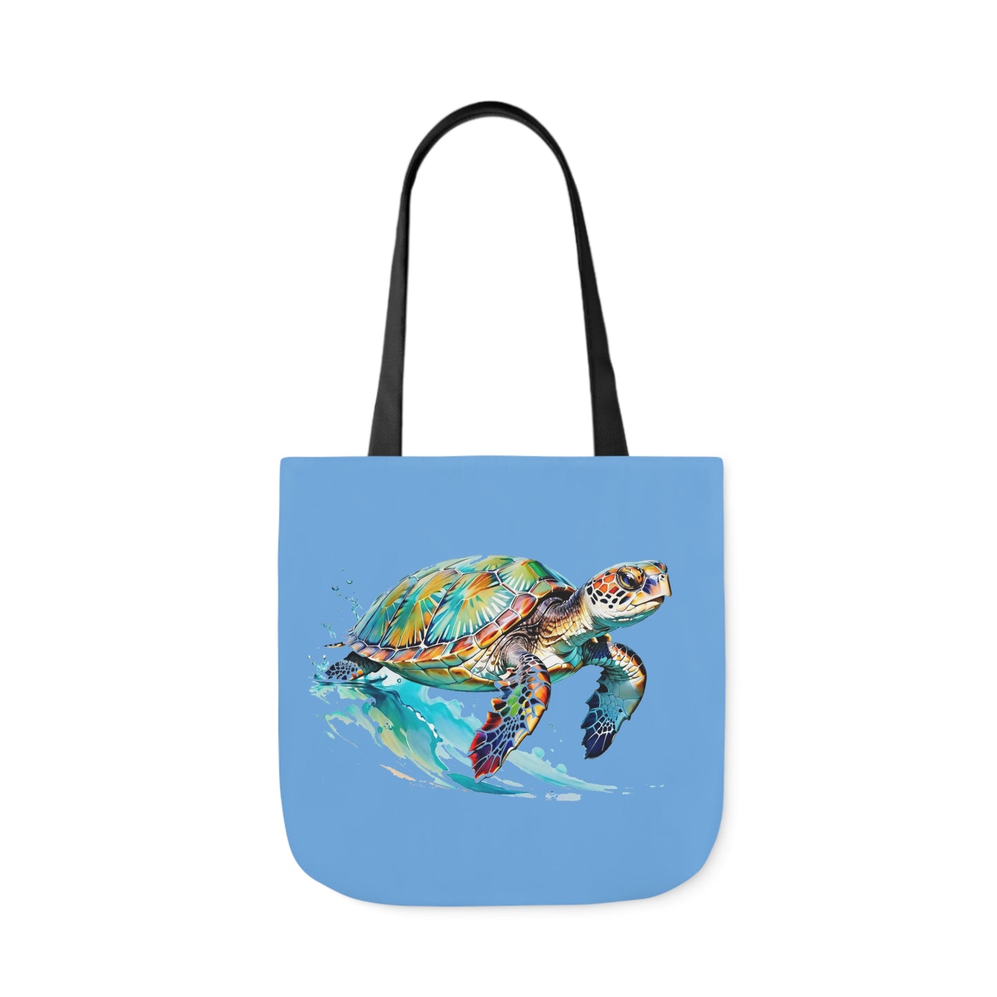 Turtle - Canvas Tote Bag, 5-Color Straps