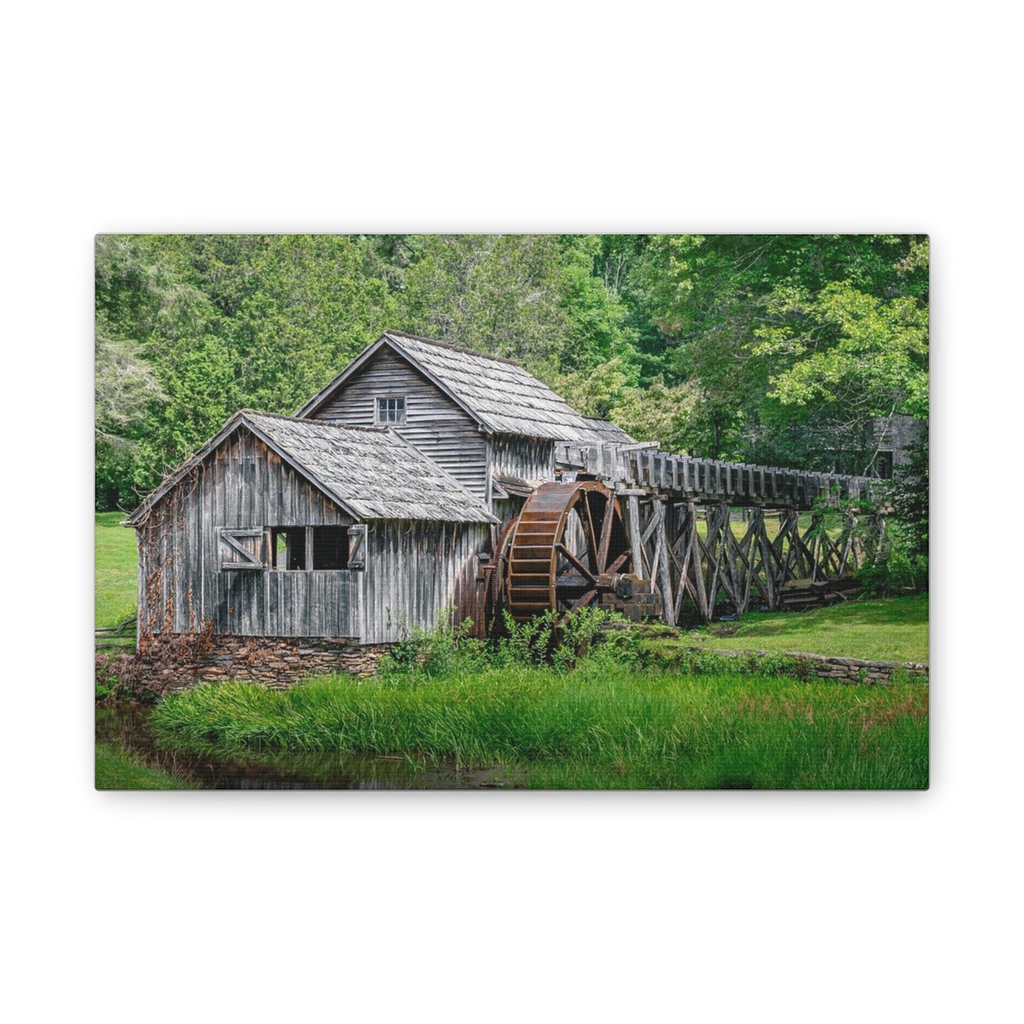 Water Wheel - Canvas Stretched, 0.75"