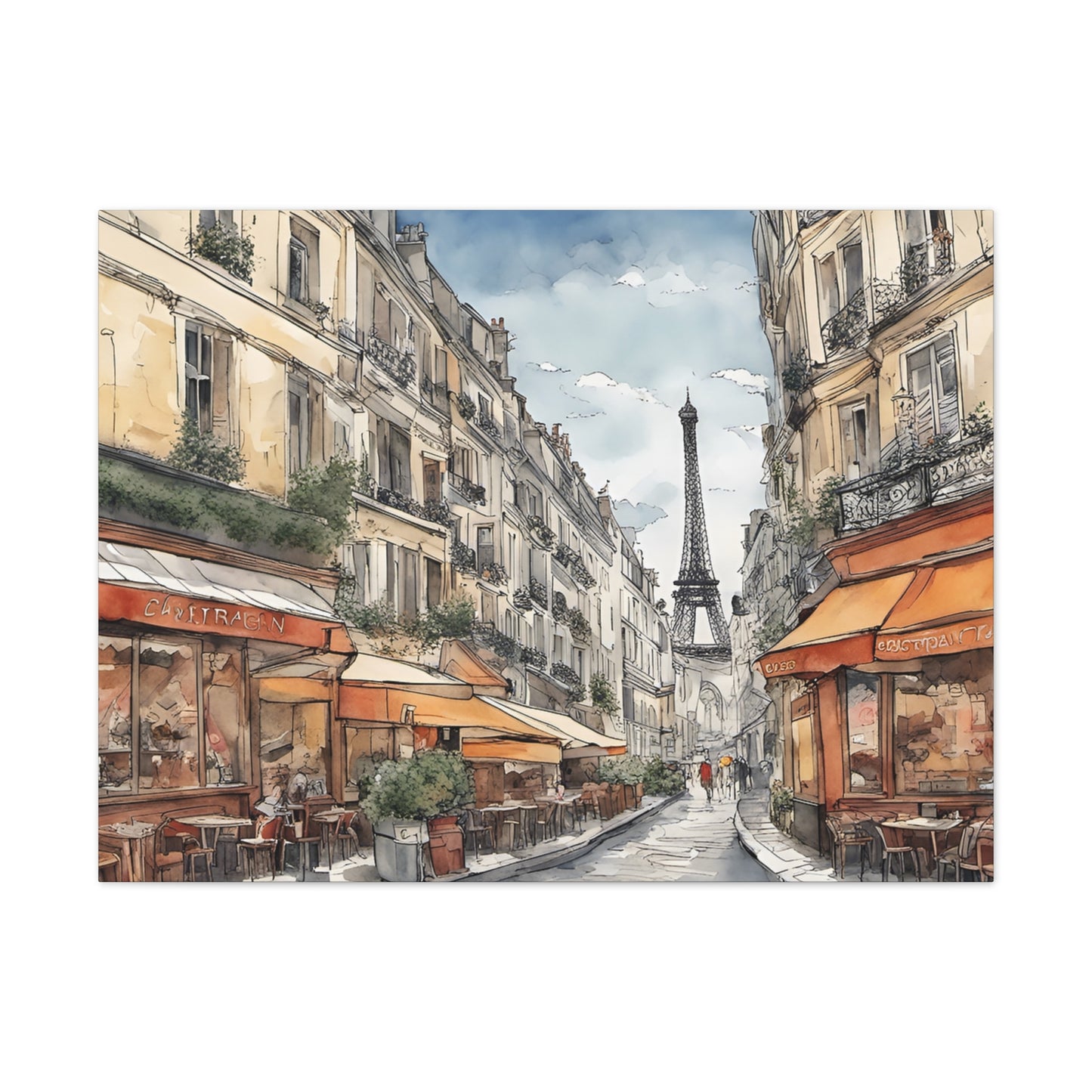 Paris Street - Canvas Stretched, 0.75"