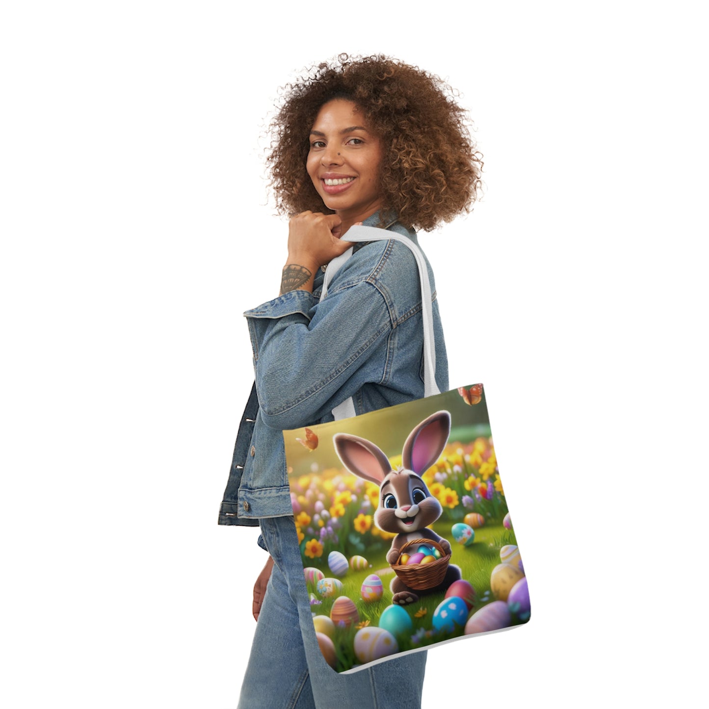 Easter - Canvas Tote Bag, 5-Color Straps