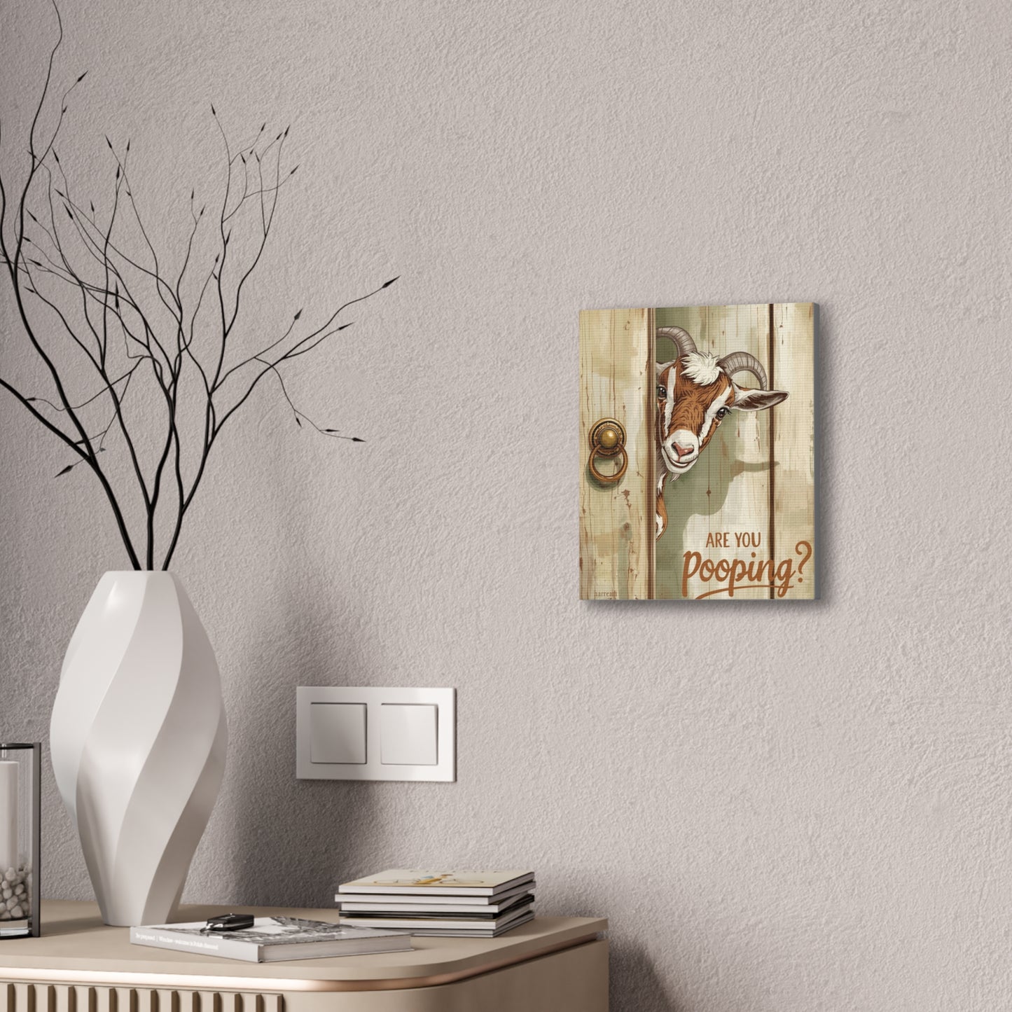 Are You Pooping - Canvas Stretched, 0.75" - 2026 Wall Art - Bathroom Humor