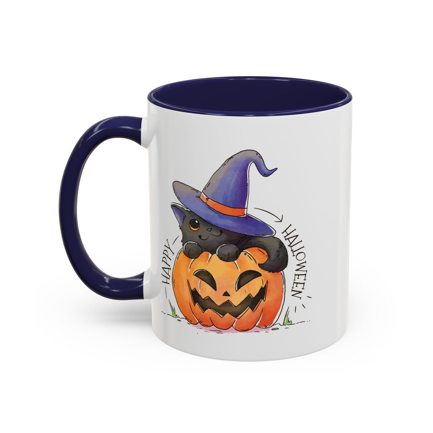 Happy Halloween - Accent Coffee Mug (11, 15oz) - Halloween