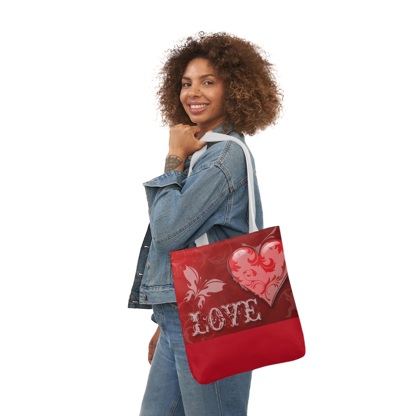 Valentines - Canvas Tote Bag, 5-Color Straps