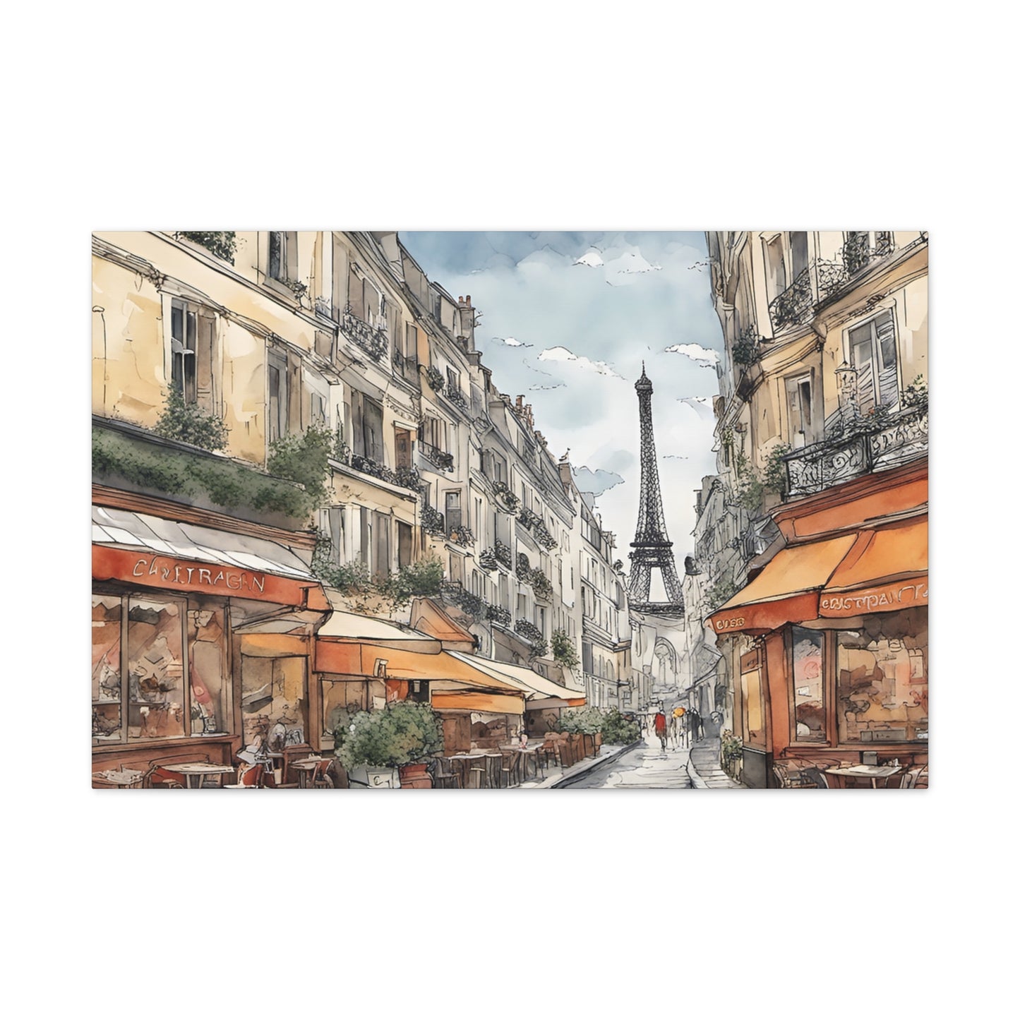 Paris Street - Canvas Stretched, 0.75"