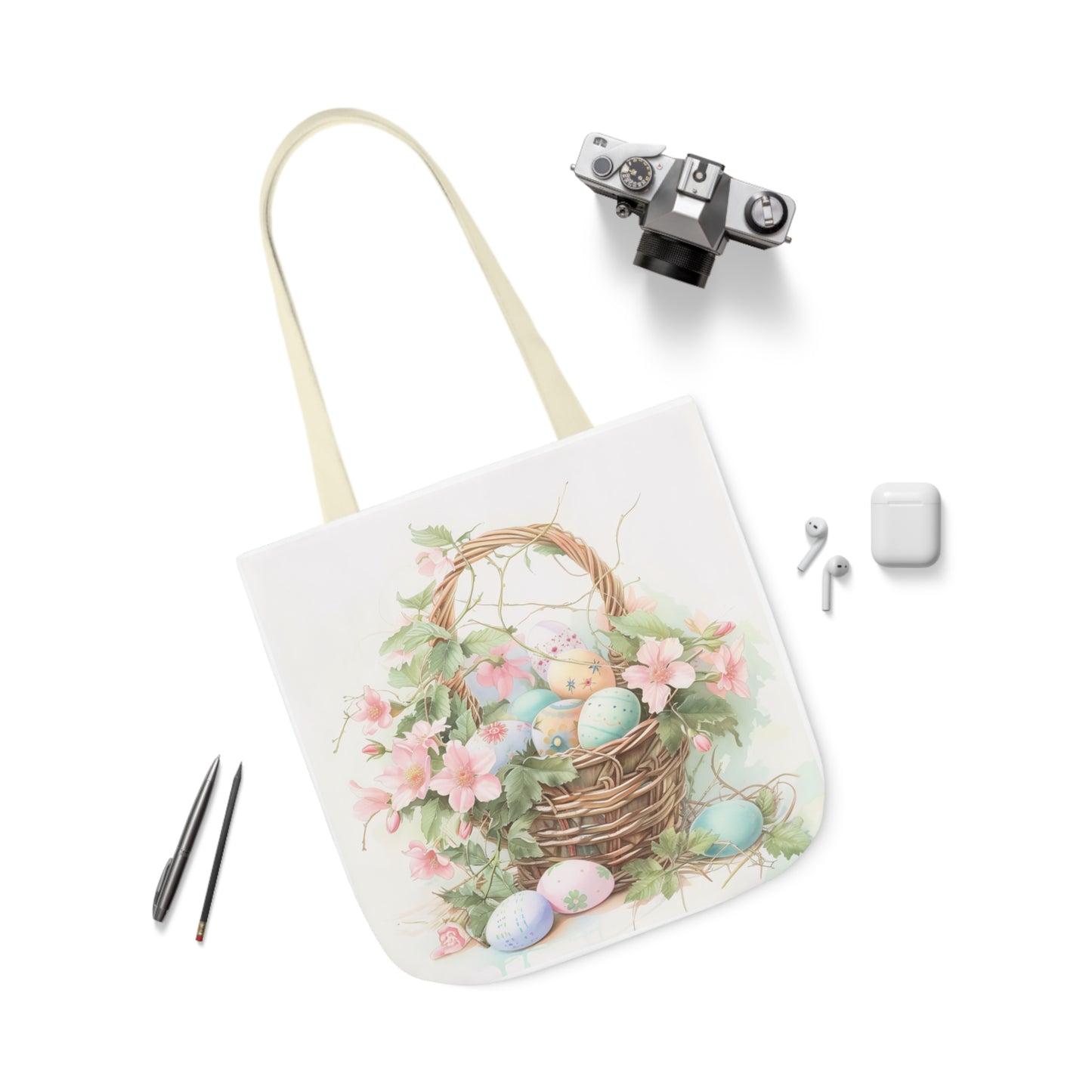 Easter - Canvas Tote Bag, 5-Color Straps - Easter