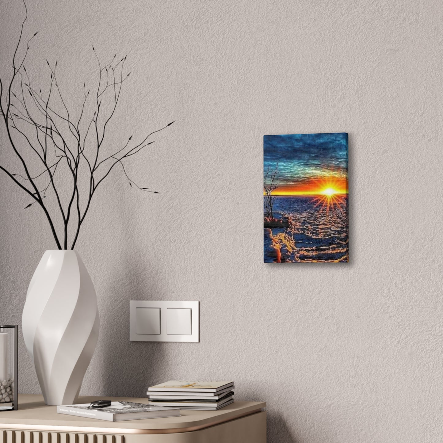 Sunrise on the Ocean - Canvas Stretched, 0.75"