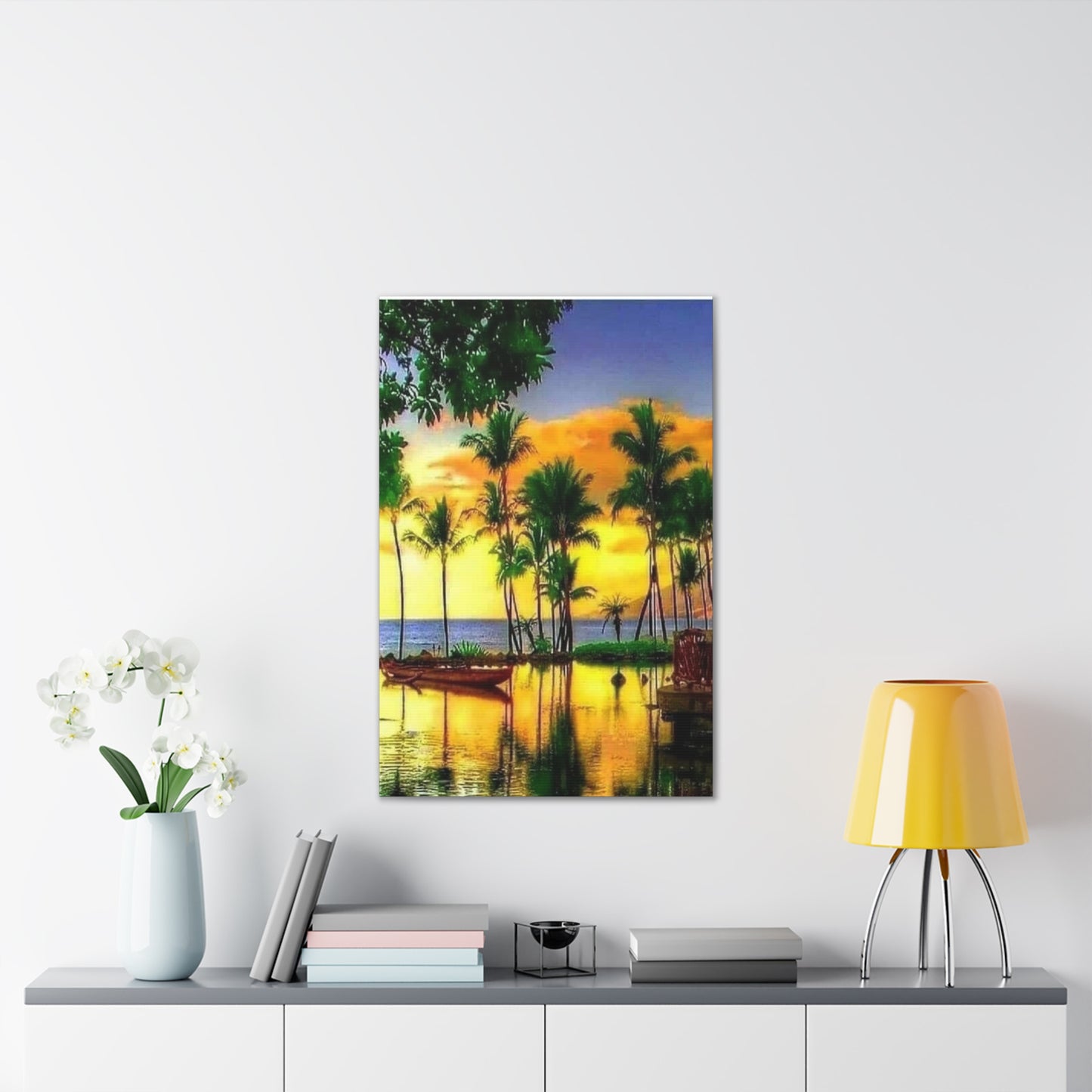 Island Lagoon - Canvas Stretched, 0.75"