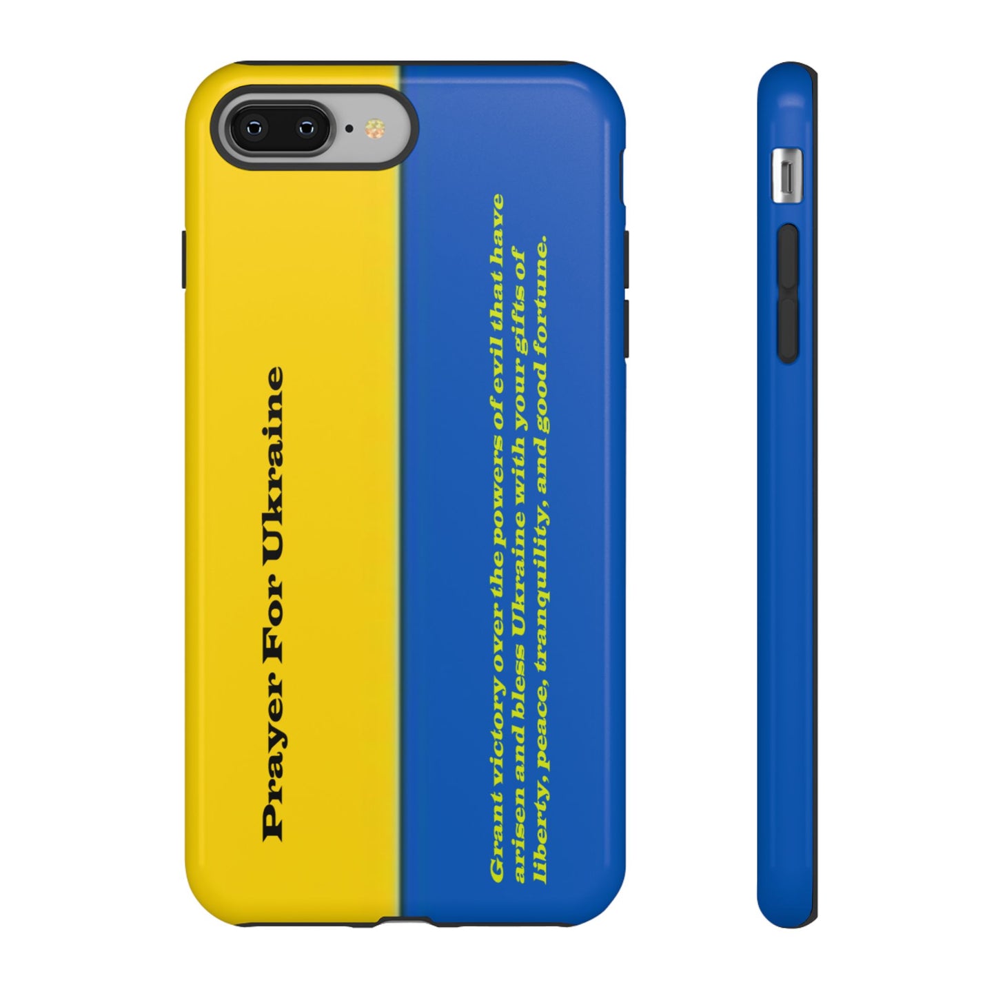 Flag of Ukraine with Prayer - Flag Phone Cases