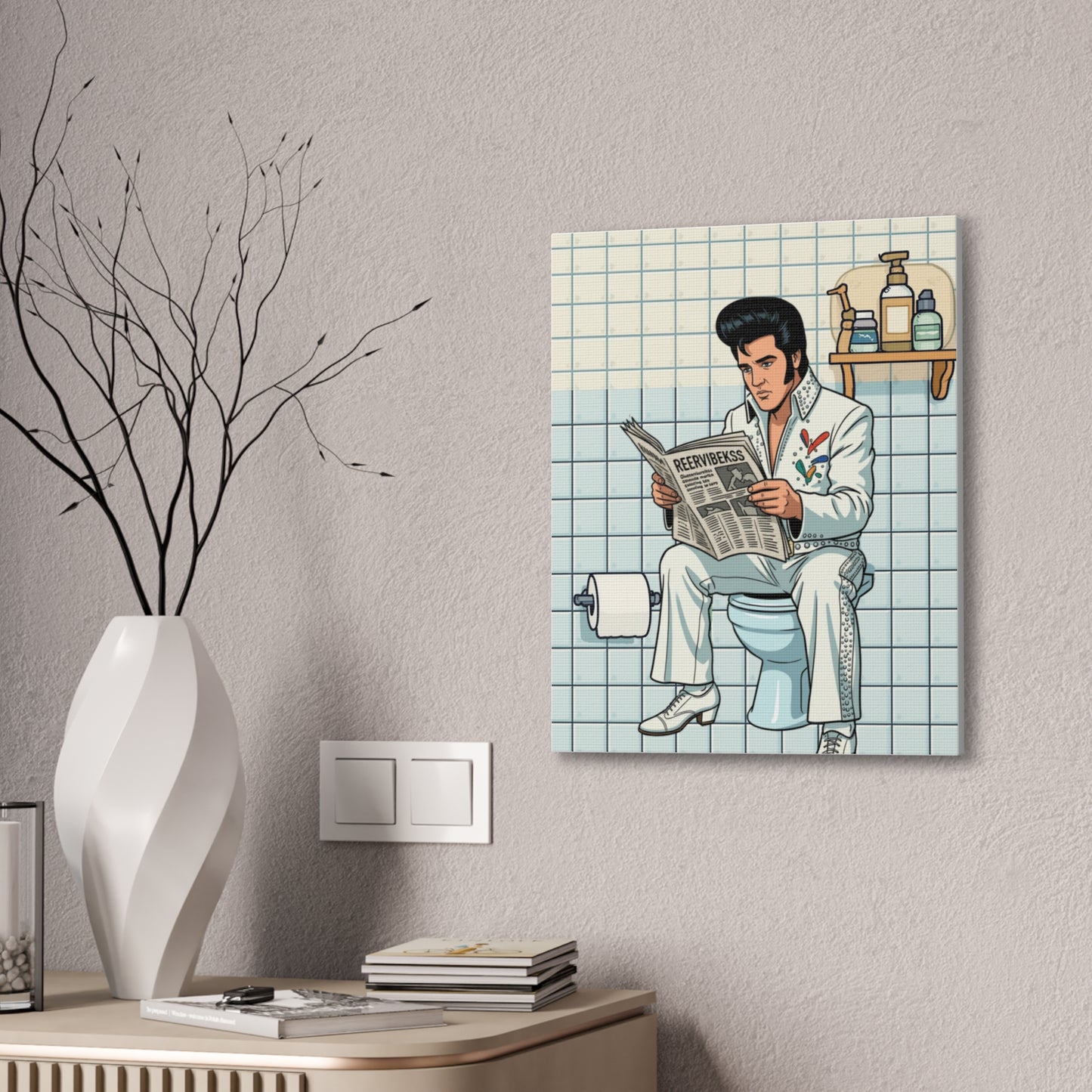 Rock Star - Canvas Stretched, 0.75" - Wall Art 2026 - Bathroom Humor