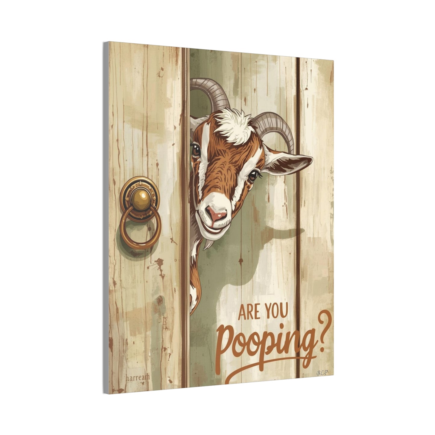 Are You Pooping - Canvas Stretched, 0.75" - 2026 Wall Art - Bathroom Humor