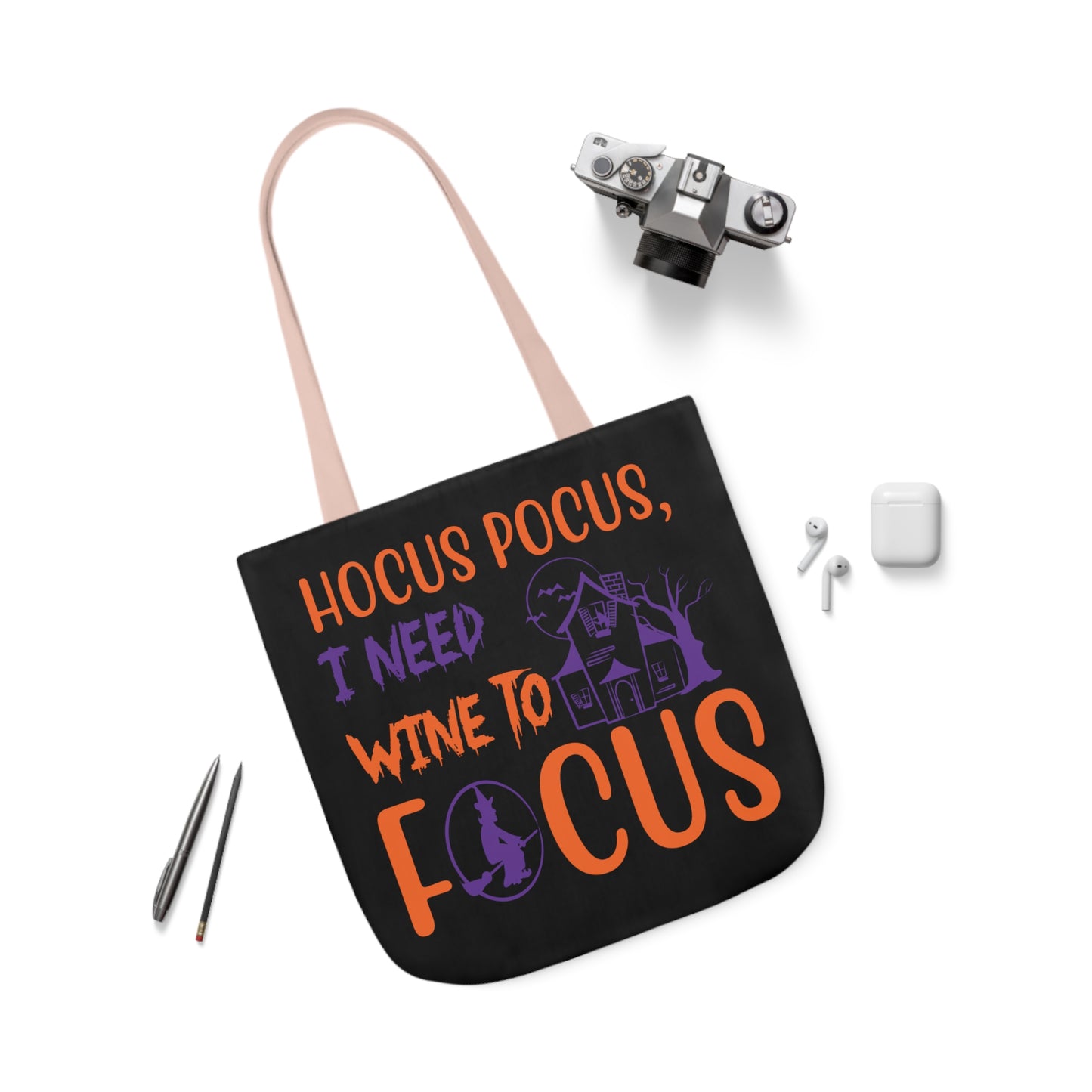 Hocus Pocus - Canvas Tote Bag, 5-Color Straps - Halloween