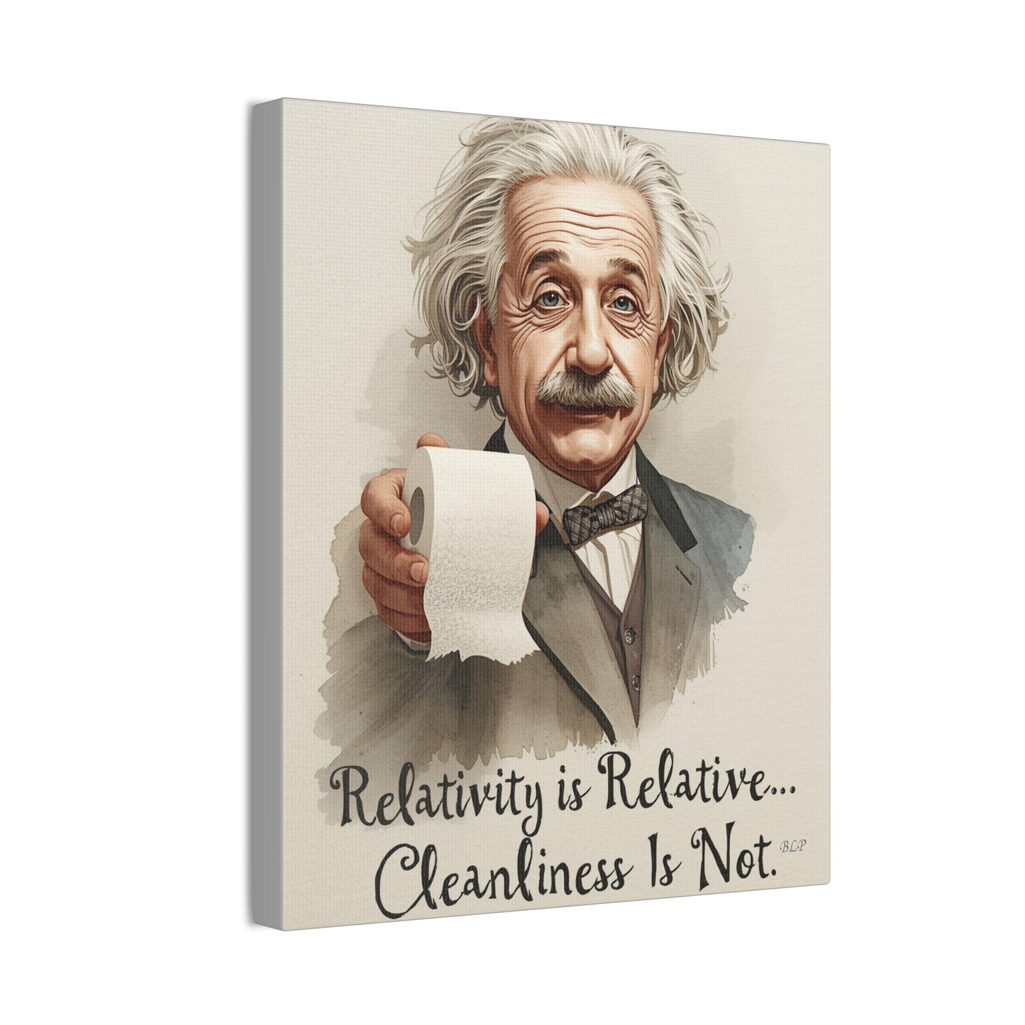 Einstein - Canvas Stretched, 0.75" - 2026 Wall Art - Bathroom Humor