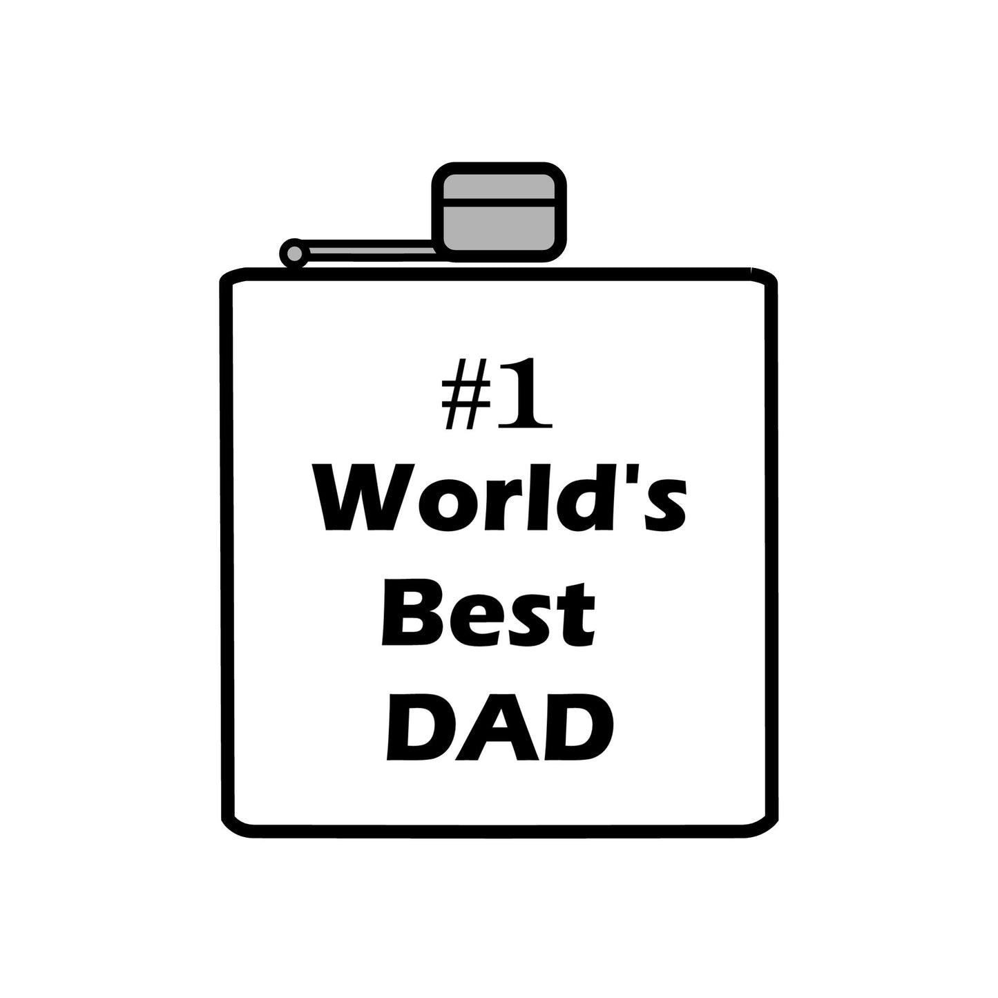 World's Best Dad -  Stainless Steel Flask, 6oz - Father's Day