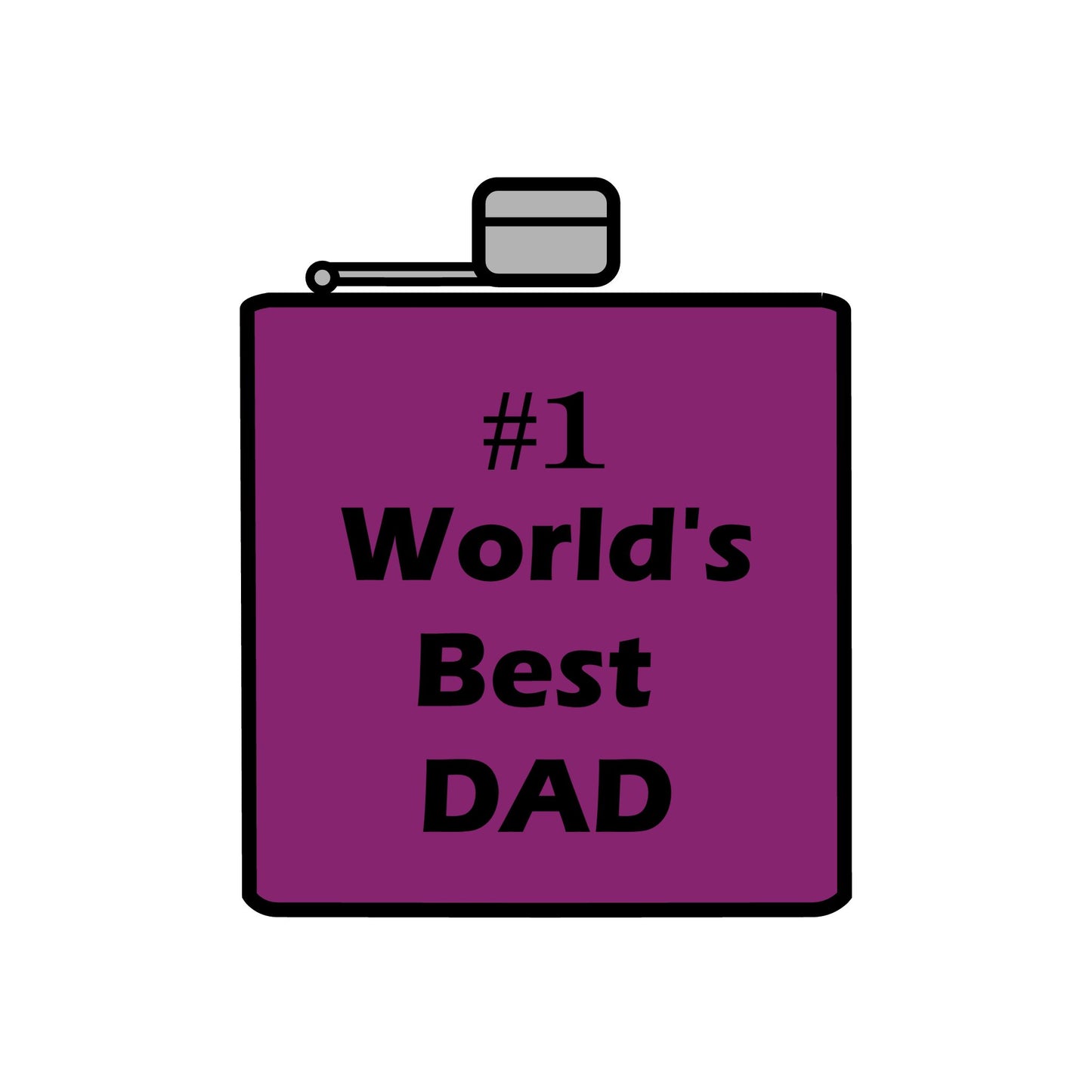 World's Best Dad -  Stainless Steel Flask, 6oz - Father's Day