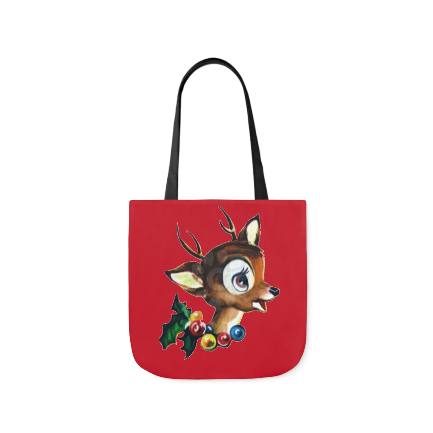 Baby Deer - Canvas Tote Bag, 5-Color Straps - Christmas