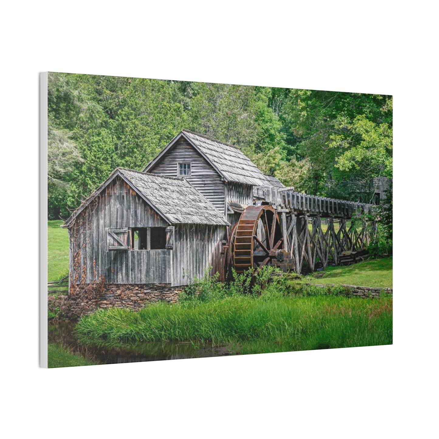 Water Wheel - Canvas Stretched, 0.75"