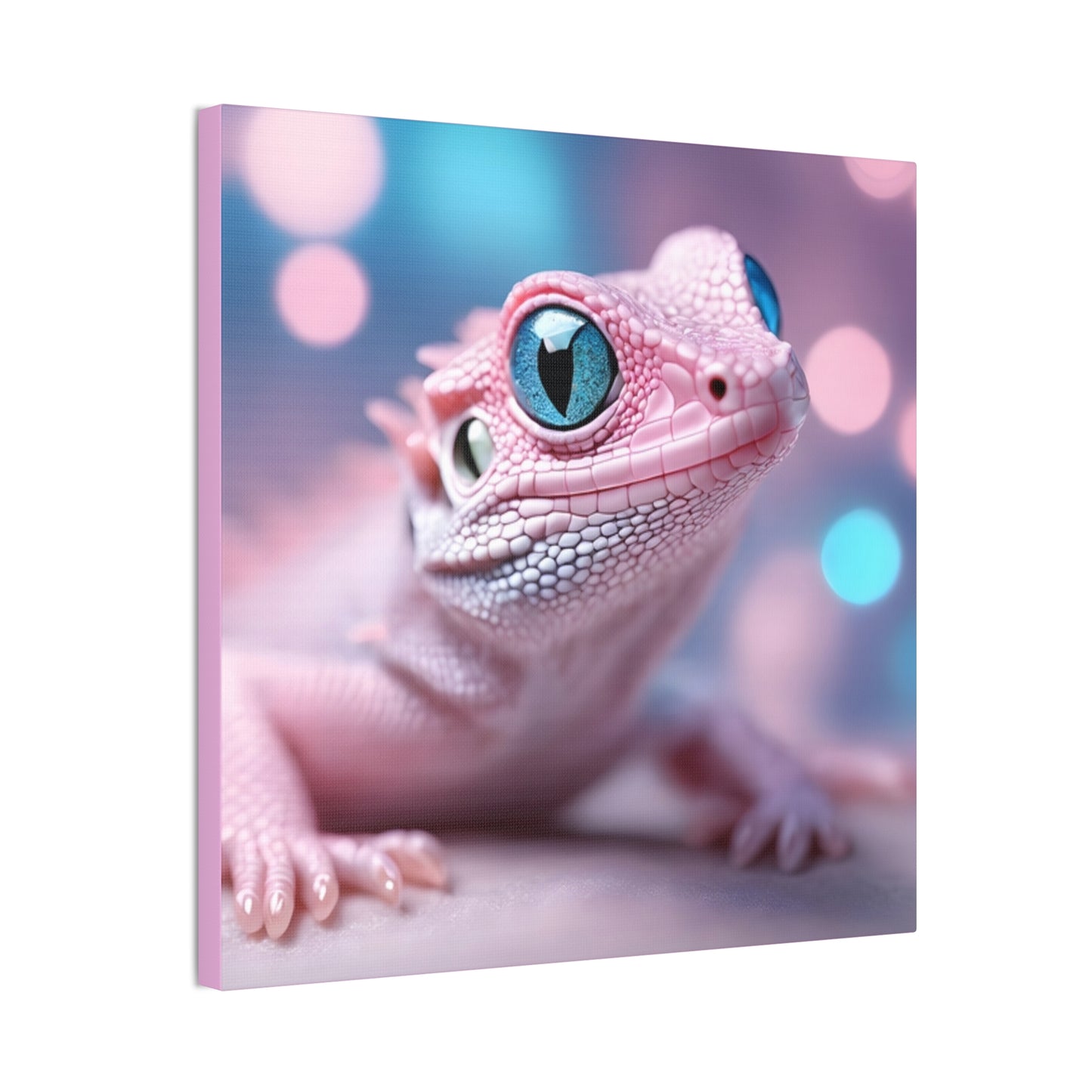 Pink Lizard - Canvas Stretched, 0.75"